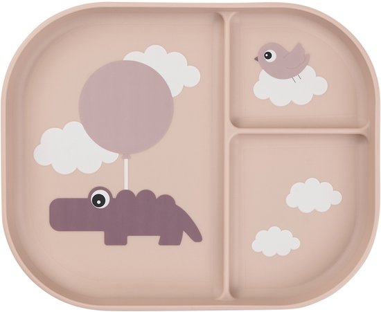 Done By Deer Foodie Compartment Plate Happy Clouds Powder van Done by Deer — afbeelding 2