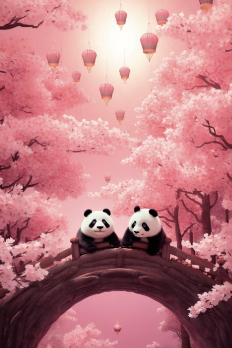Panda Sakura Serenity: A Japanese Street Notebook with Realistic Cherry Blossoms - 100 Pages for Notes and Ideas - ShopVlot