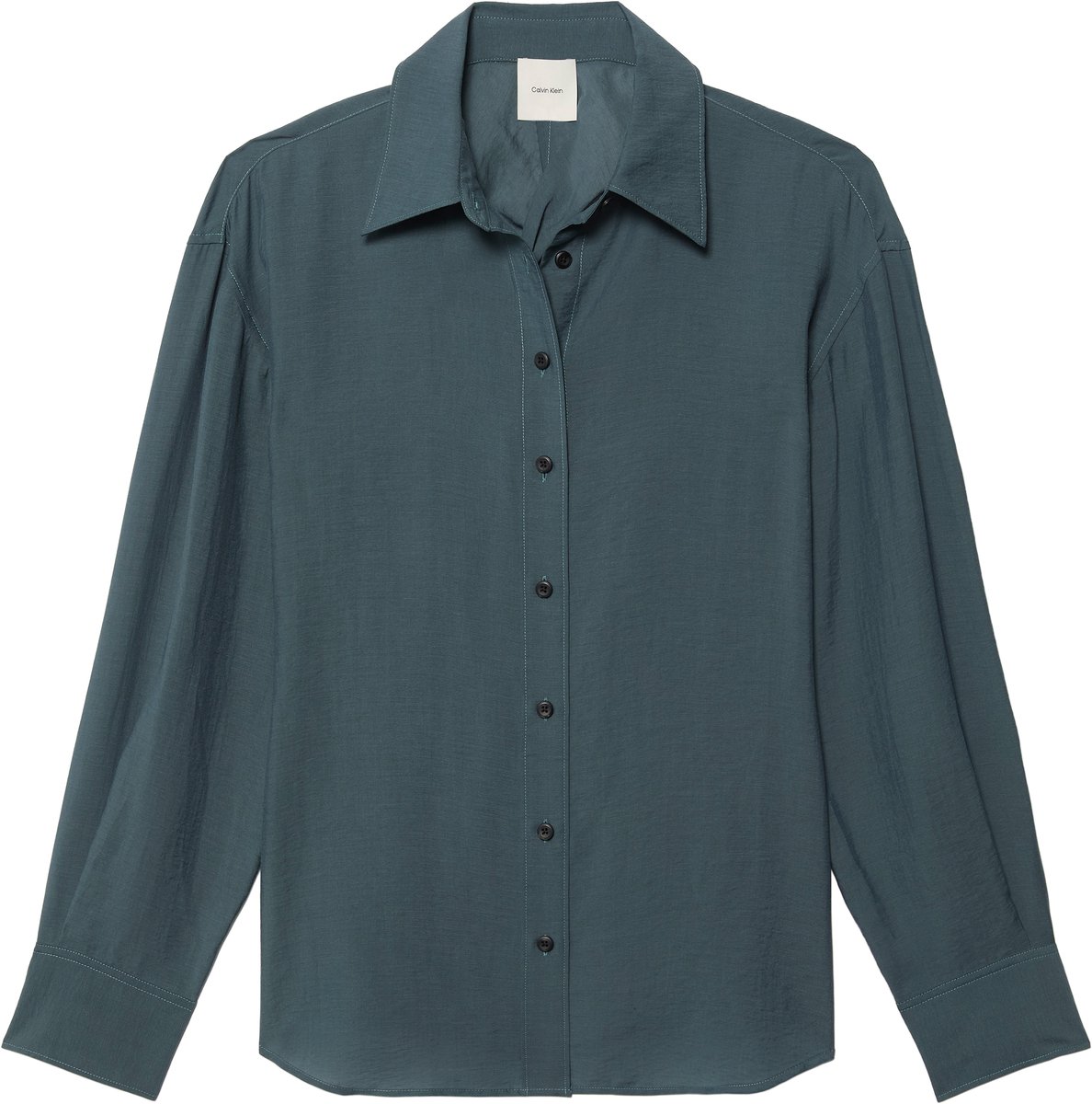 Calvin Klein Blouse Voile Ls Shirt Lv044f109g 3q1 Biloxi Blues Dames Blauw