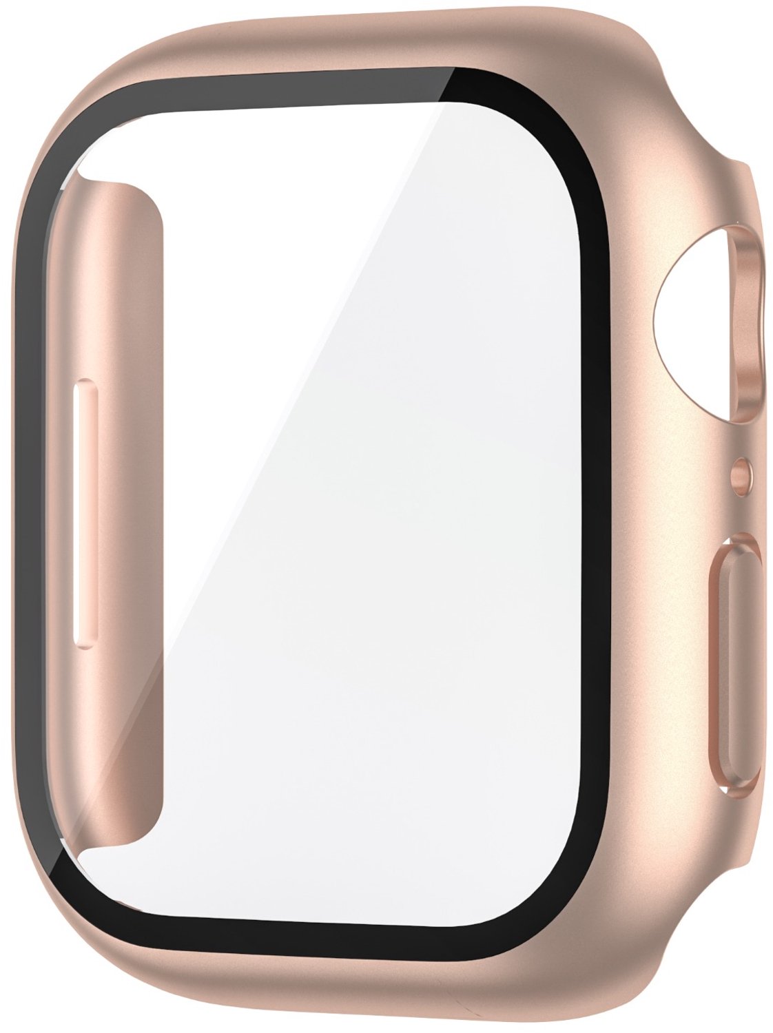 Roségouden beschermhoes compatibel met Apple Watch 41mm Series 7/8/9 met knop
