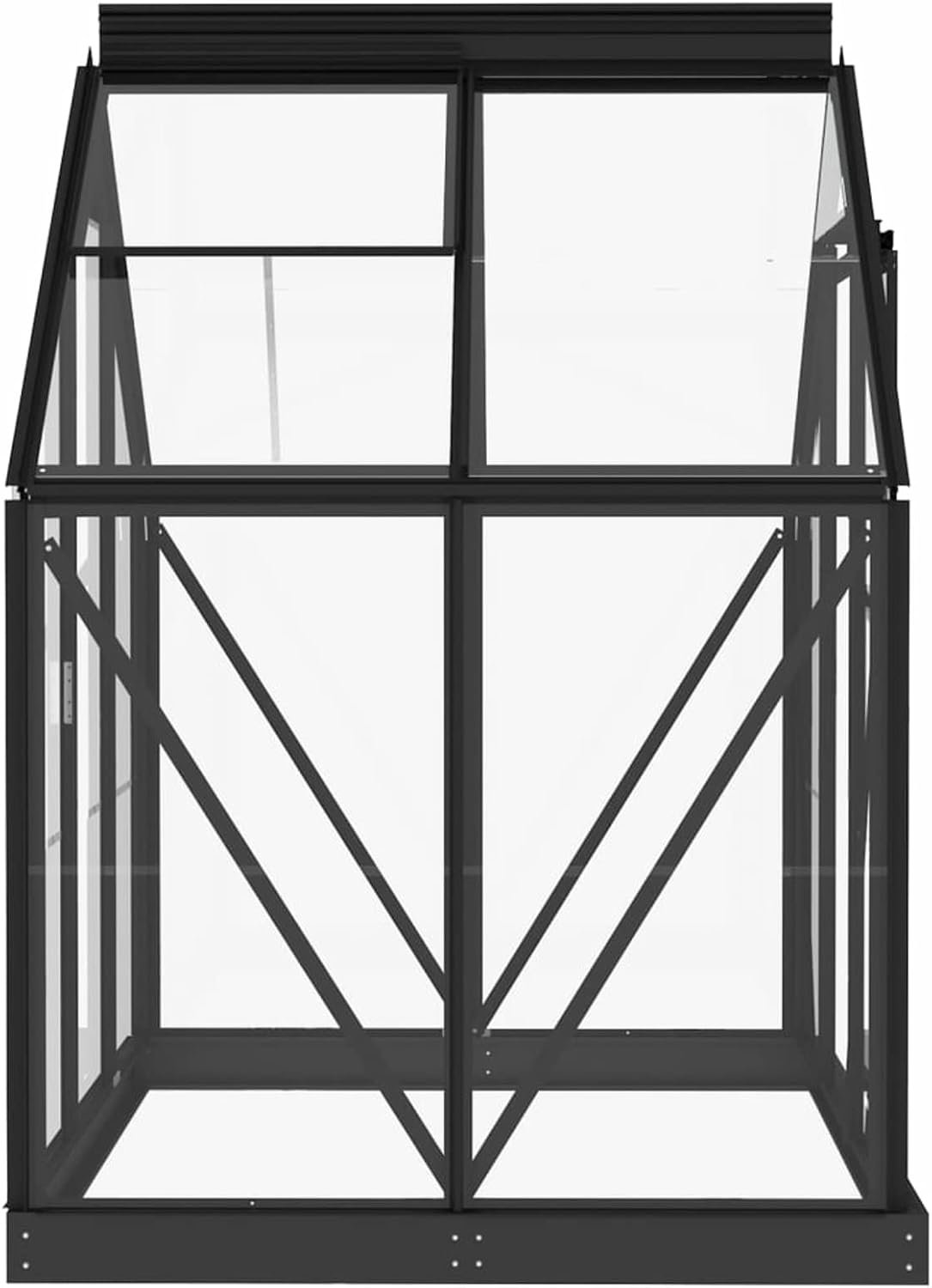 Broeikas van glas, antraciet, 155 x 103 x 191 cm, frame van aluminium, huis en tuin, gazon en tuin, tuinieren, kassen (SPU: 3082333) – foto 7