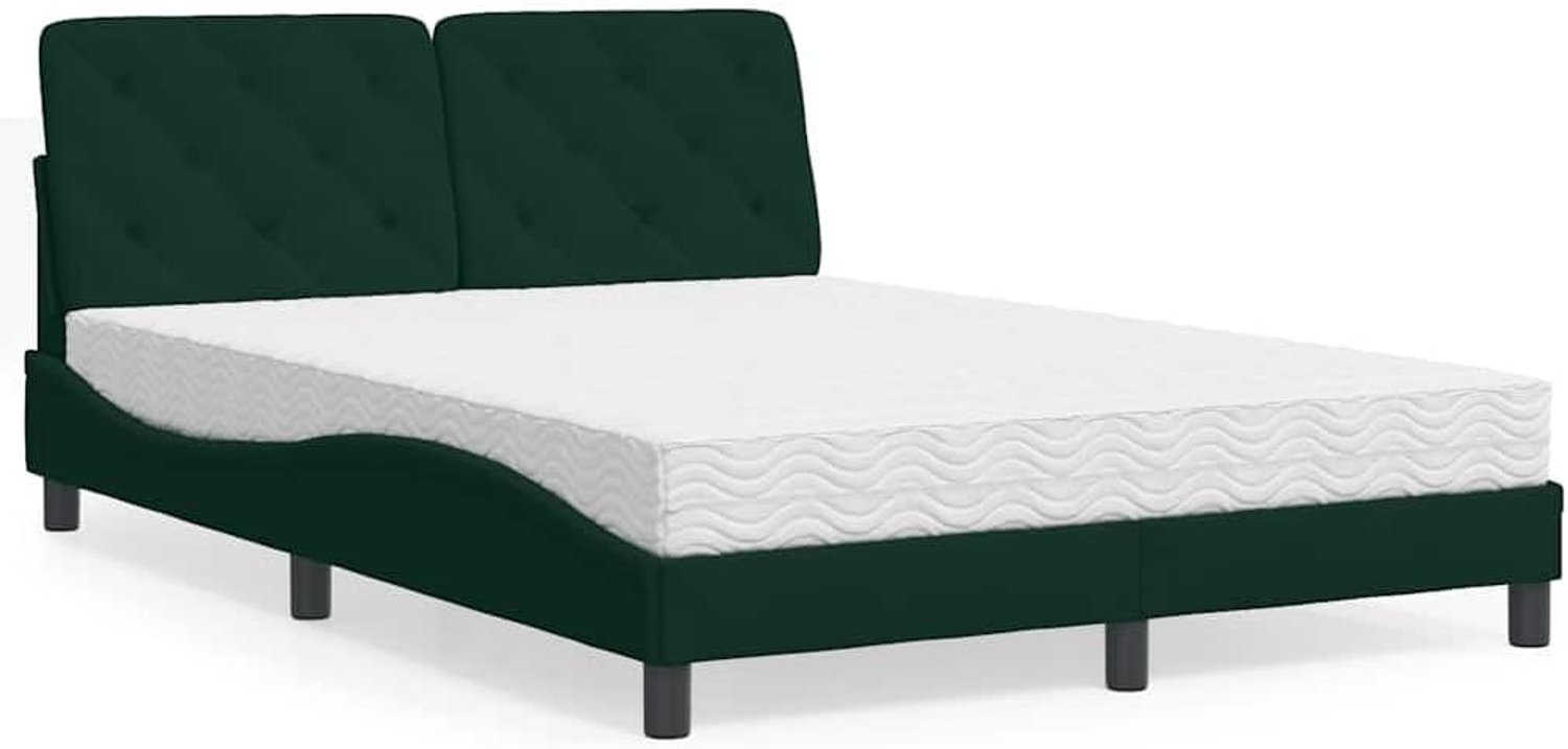 Schuimmatras Slaapkamer Bedframe 140x190 cm Donkergroen
