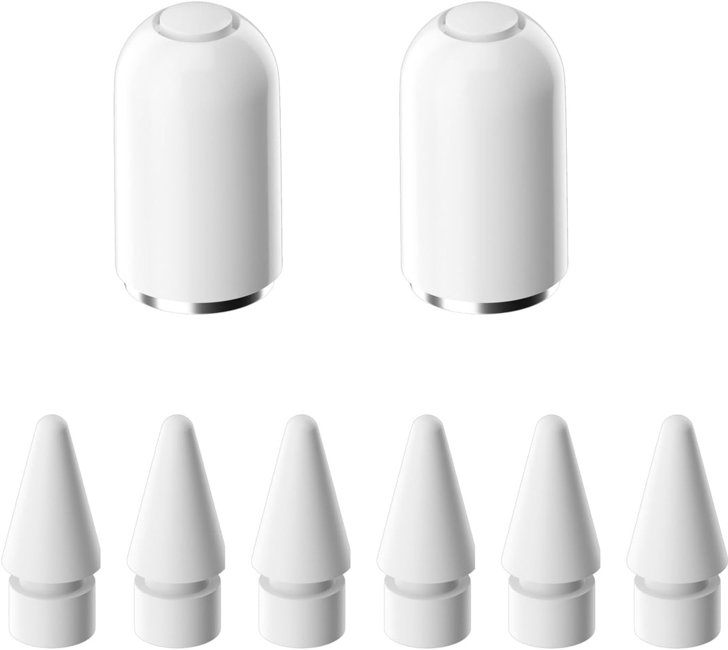 Punten voor Apple Pencil 1/2 generatie, 2 stuks magnetische doppen voor Apple Pencil, hoge gevoeligheidstips