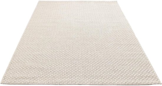 Moderne en design vloerkleden Beige 120x170 cm Plat geweven binnen-/buitenkleed met een duurzaam, gestructureerd patroon. Geschikt voor de woonkamer, het terras of het balkon — afbeelding 4