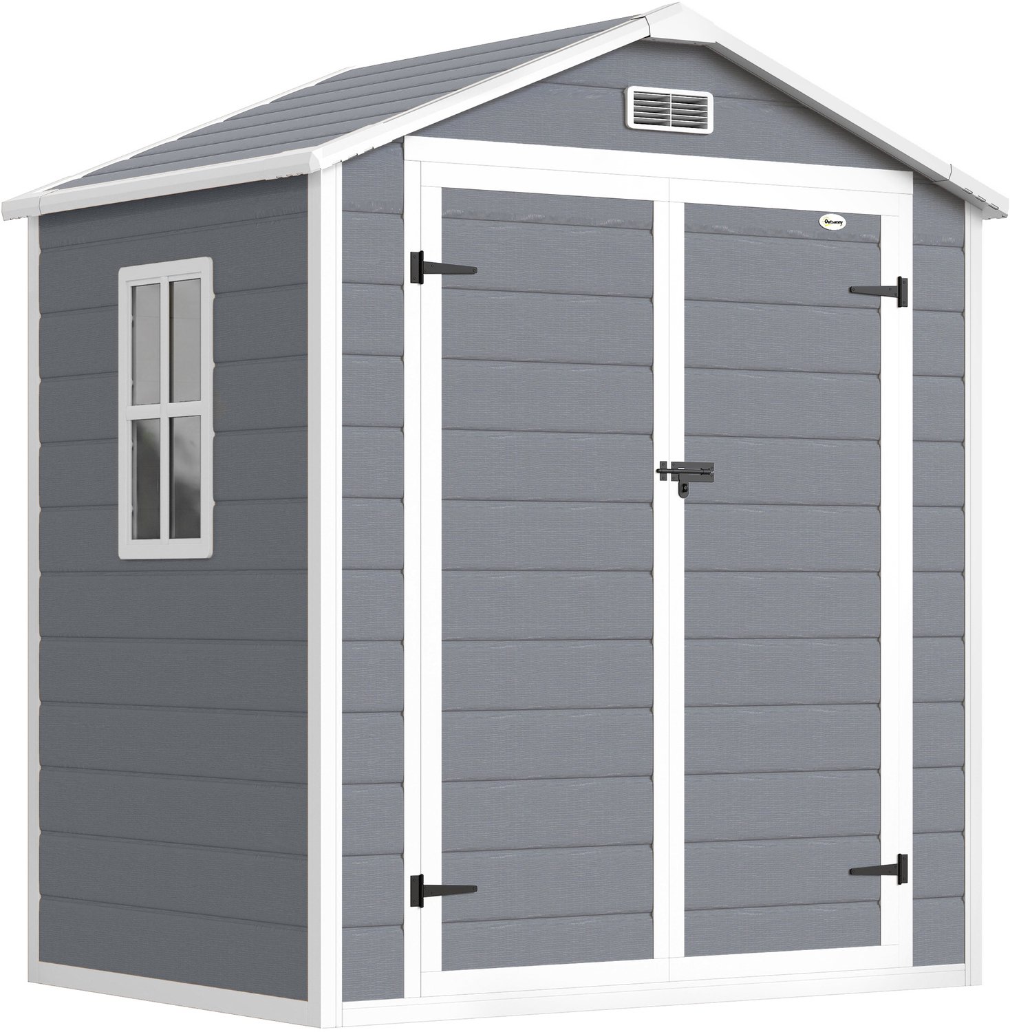 Sunona Tuinhuis - Met dubbele deur, ventilatieraam en slot - 183 x 134 x 210 cm - Grijs