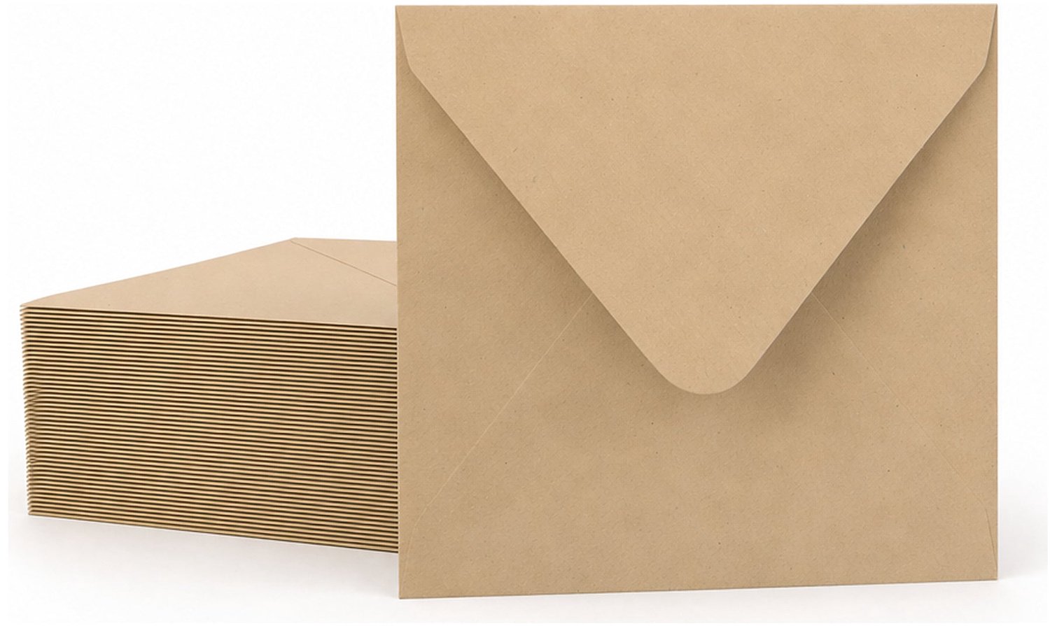 Enveloppen Kraftbruin 12x12 cm - 60 stuks - 120 gram - Vierkante Enveloppen - Wenskaart Envelop