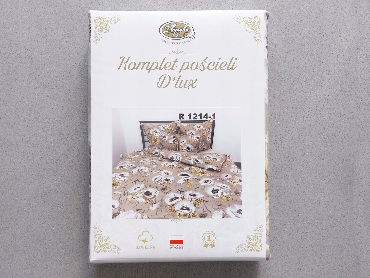 Katoenen Beddengoed 160x200cm Beige Bloemen - 3 Delig