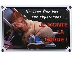 Hioni Ne Vous fez pas aux aspect Je Monte LA Garde, metal sign, slogan art decoration vintage pr bar cafe pub - ShopVlot