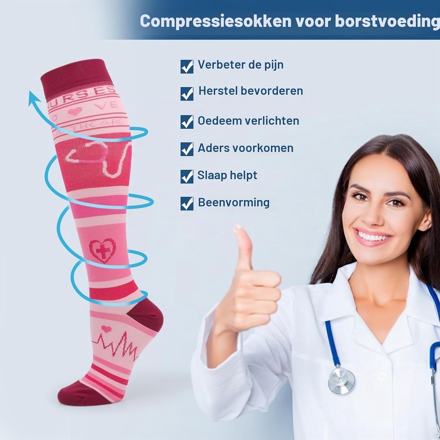 Compressiekousen voor Dames en Heren - Optimale Bloedcirculatie en Ondersteuning voor Atleten, Hardlopen, Fietsen en Reizen - 4 Paar