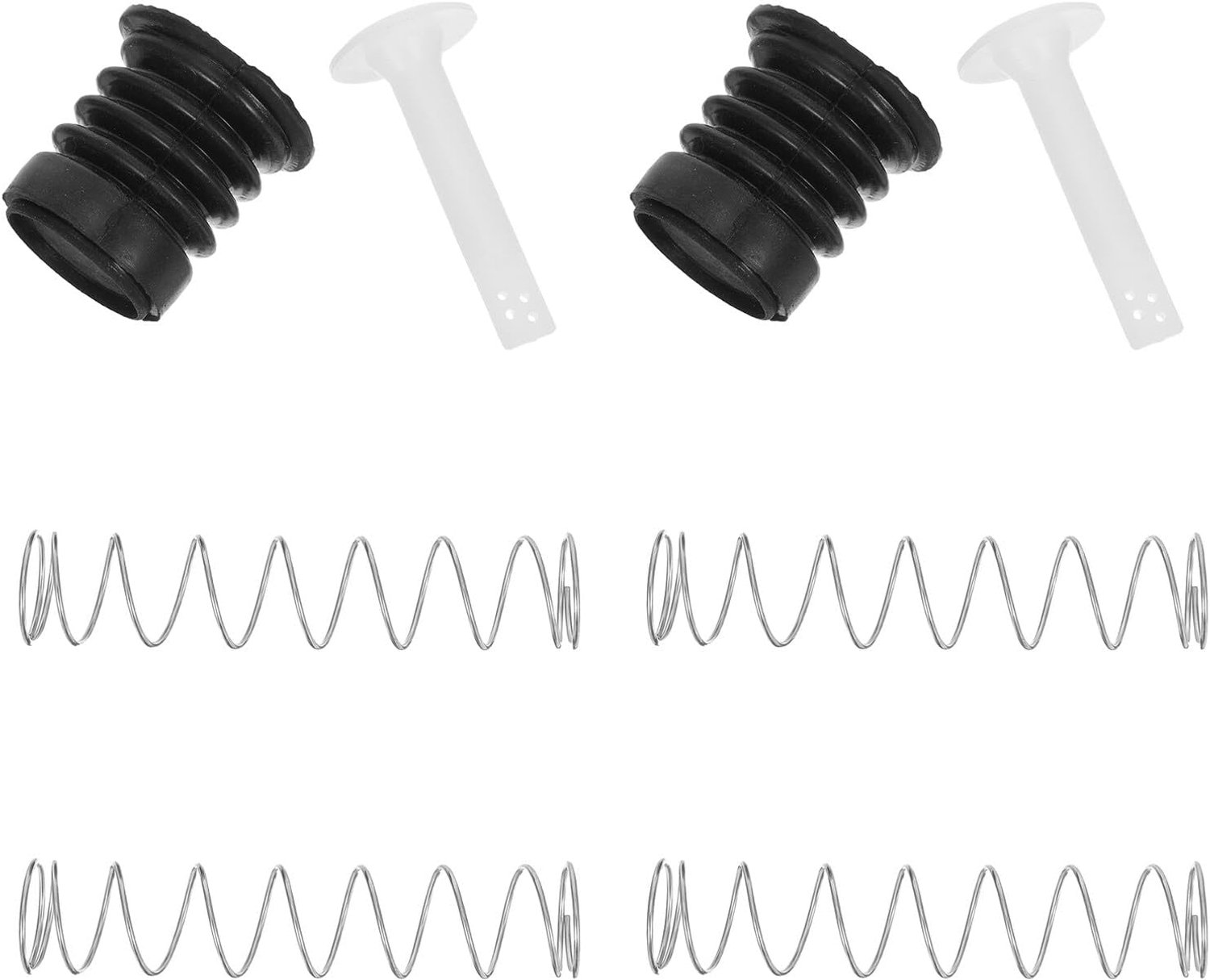 2 Sets Wasmachine Afvoerklep Kit met Rubberen Stop Veer Trekstang Duurzame Universele Afvoerventiel voor Semi-automatische Wasmachines Gemakkelijk Te Installeren Lekvrij Geschikt