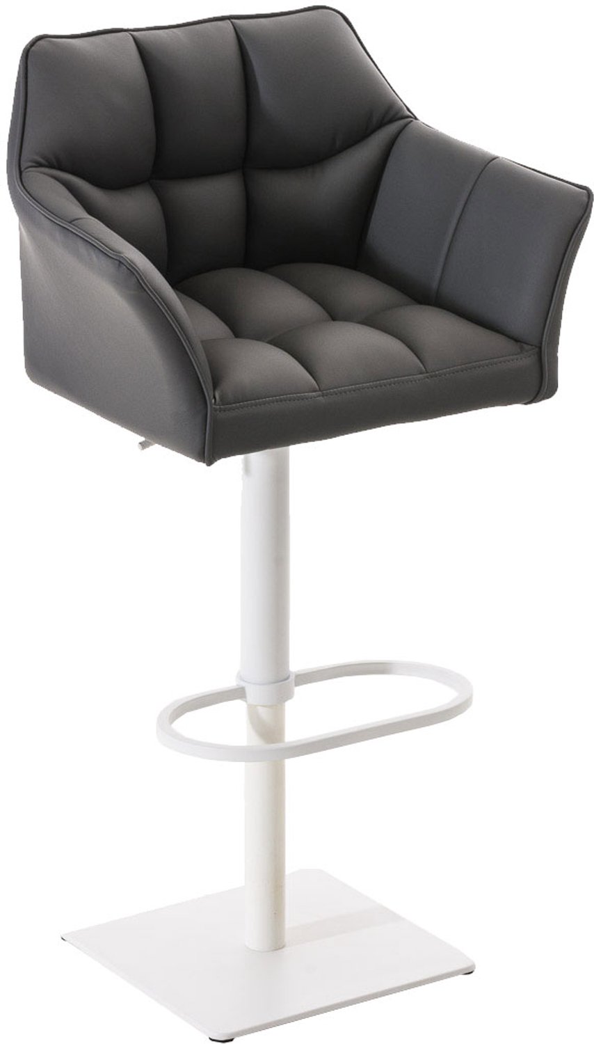 Luxe Comfort Barkruk - Verstelbaar - Grijs wit/grijs