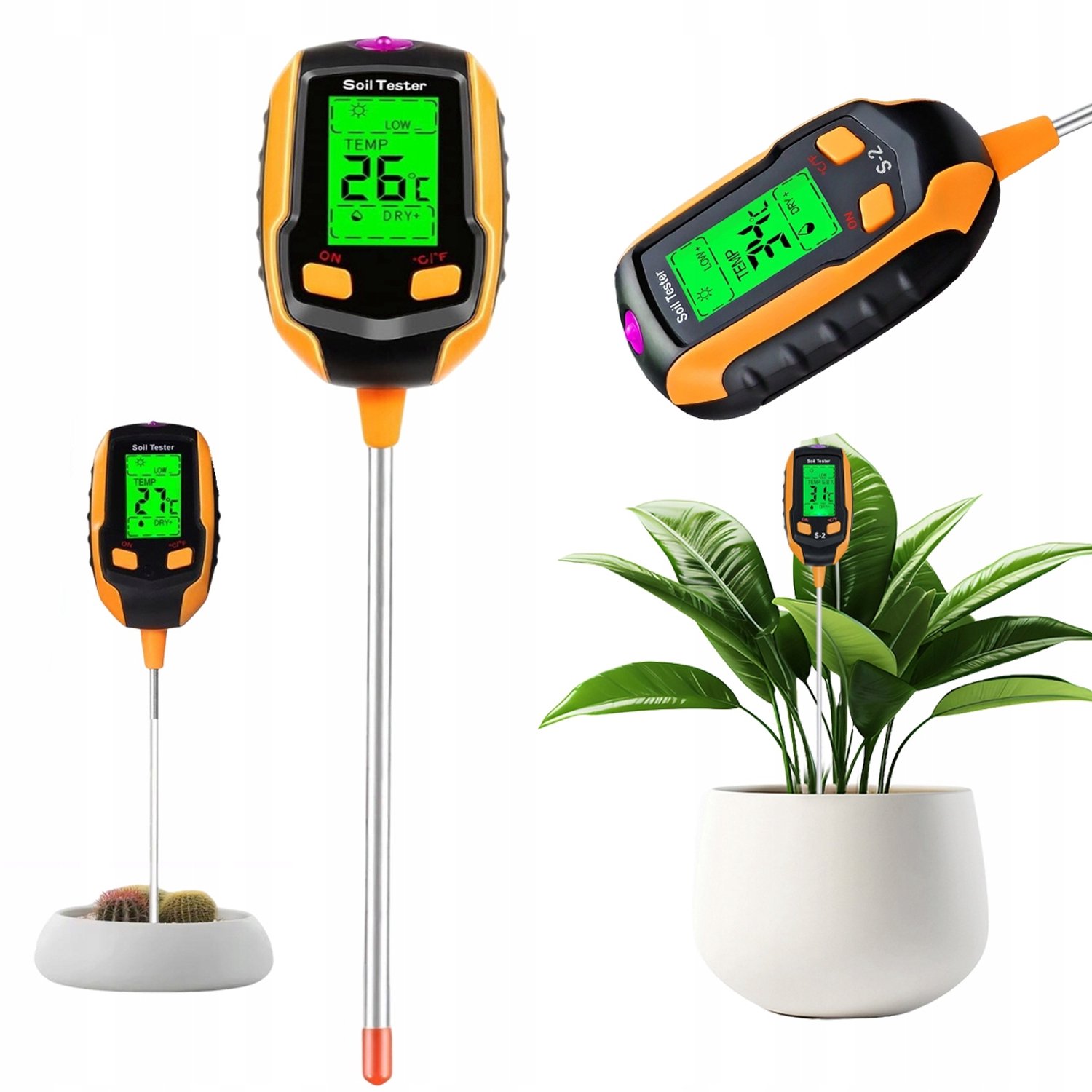 Digitale Bodemtester 5-in-1 met LCD en 20cm Sonde