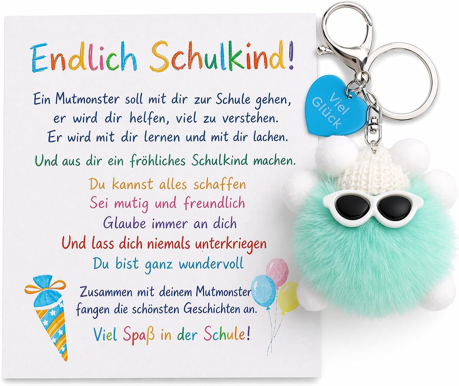 Gifts voor de start van het schooljaar - kleine gelukbrengers - sleutelhangers voor jongens en meisjes - Vemera