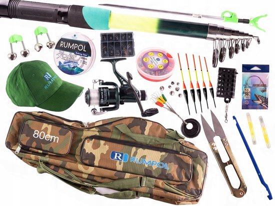 Compleet Hengelsport Set: 3M Telescoophengel, Molen & Accessoires