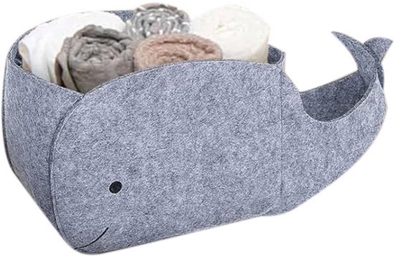 Opbergmand Vilt - Opvouwbare Container - Speelgoed Ordenen - Kantelbestendige Stabiliteit - 358 x 32 cm - Grijs