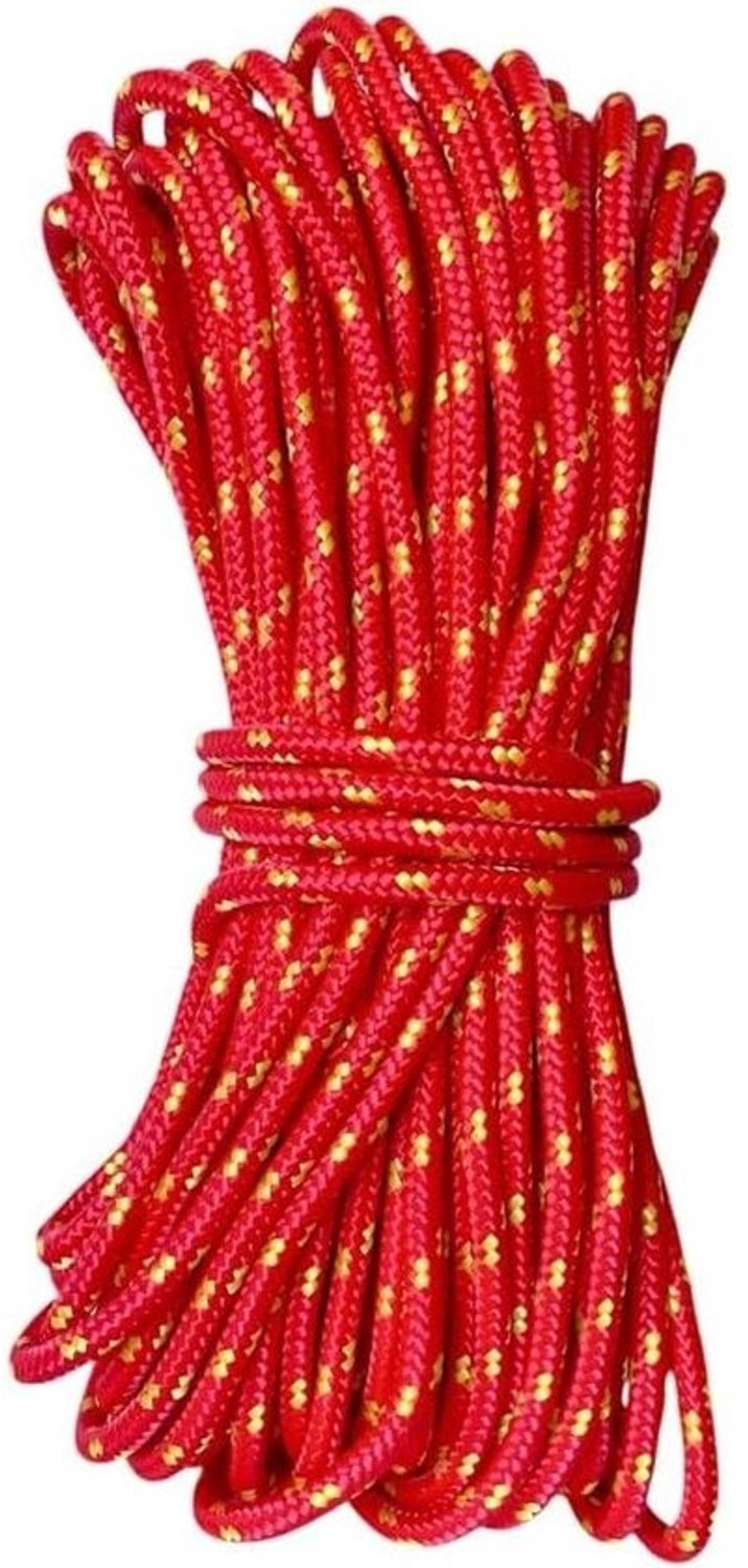 Polypropyleen Touw - Gevlochten Koord PP - Watersport en Bouw - UV-Bestendig Waterdicht - 8 mm x 30 m - Rood