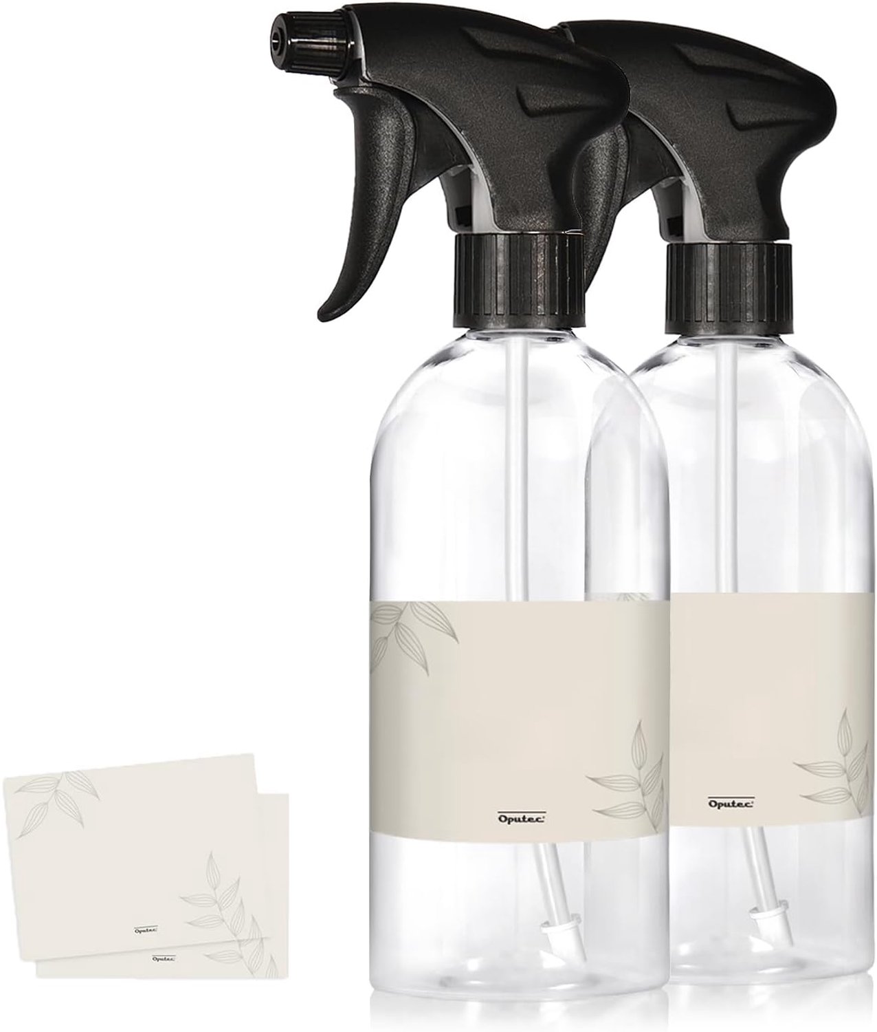 Spuitfles 2 x 500 ml - transparant plastic - verstelbare spraykop - ideaal voor planten en schoonmaken - ShopVlot