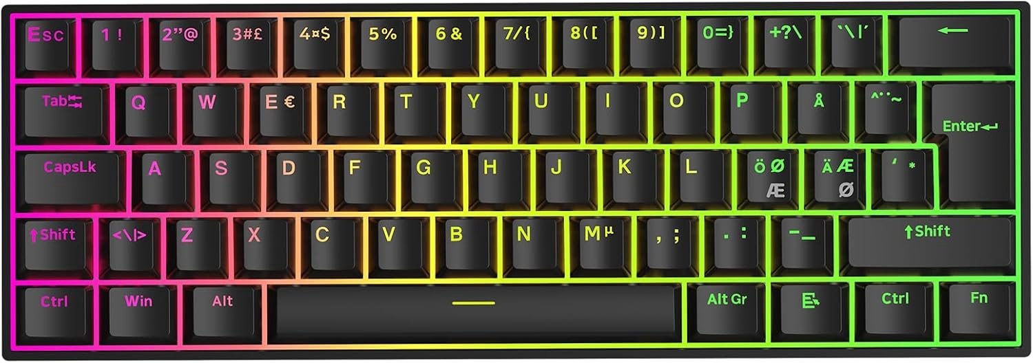 Gaming-toetsenbord - QWERTY-DE - Compact 60% - Hall Effect met Rapid Trigger - Voor FPS-gamers