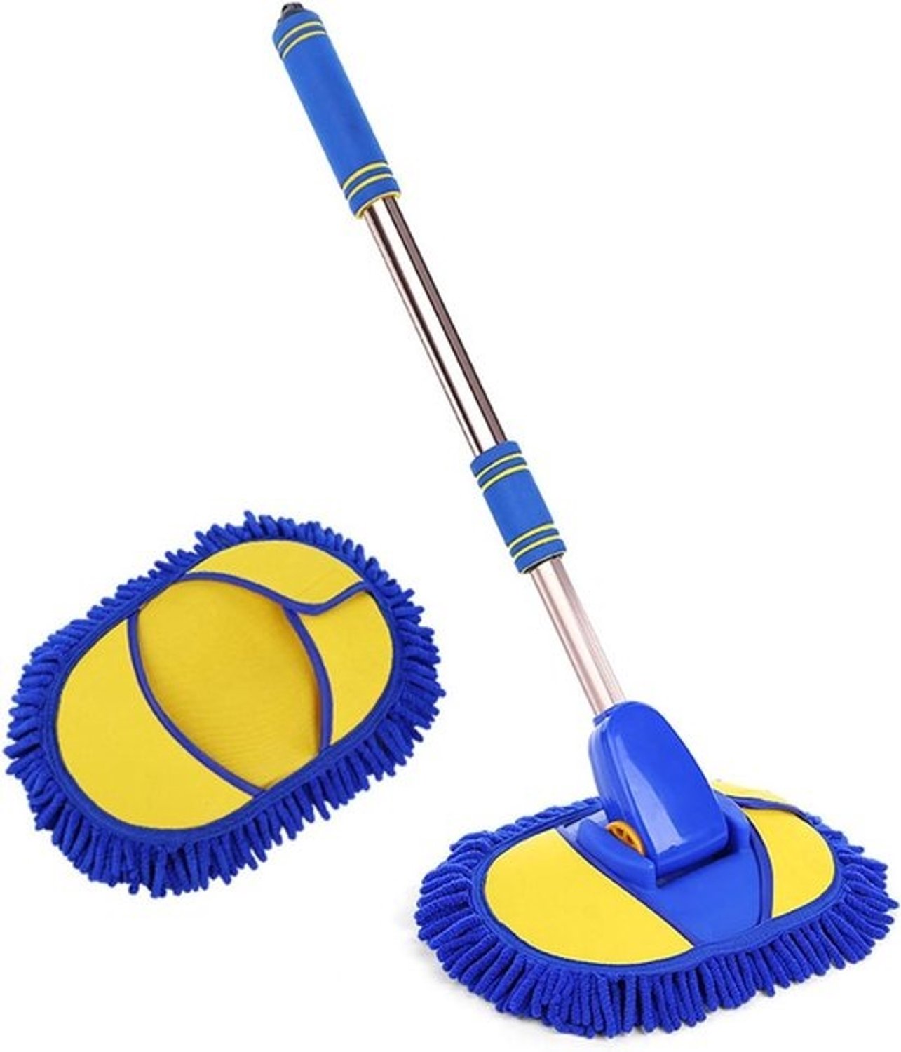 Autowasborstel - Reinigingsborstel Telescoop - Auto Poetsen - Verstelbare Telescoopsteel - 24.4-38.6 inch - Meerkleurig