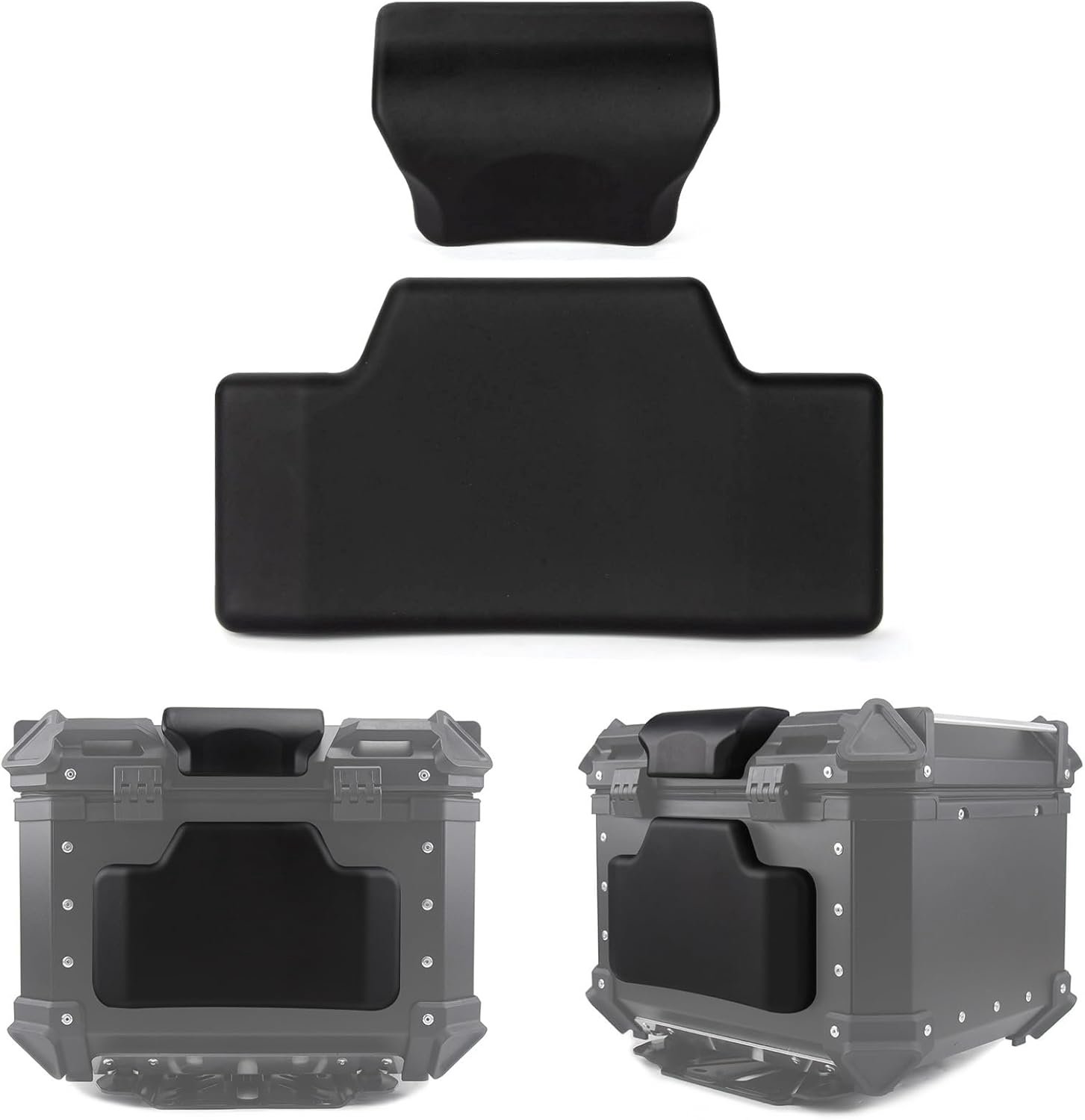 SnelShoppen - Universele Motor Topkoffer Rugsteun Kussen - 45L Waterdichte Achtersteun voor Fietskoffers - Aluminium - Comfortabel & Duurzaam