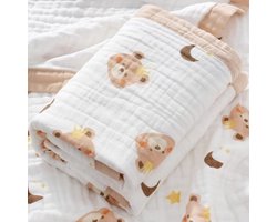 110 x 110 cm Muslin Newborn Cotton Blanket - 6 Layers, Soft and Breathable for Babies