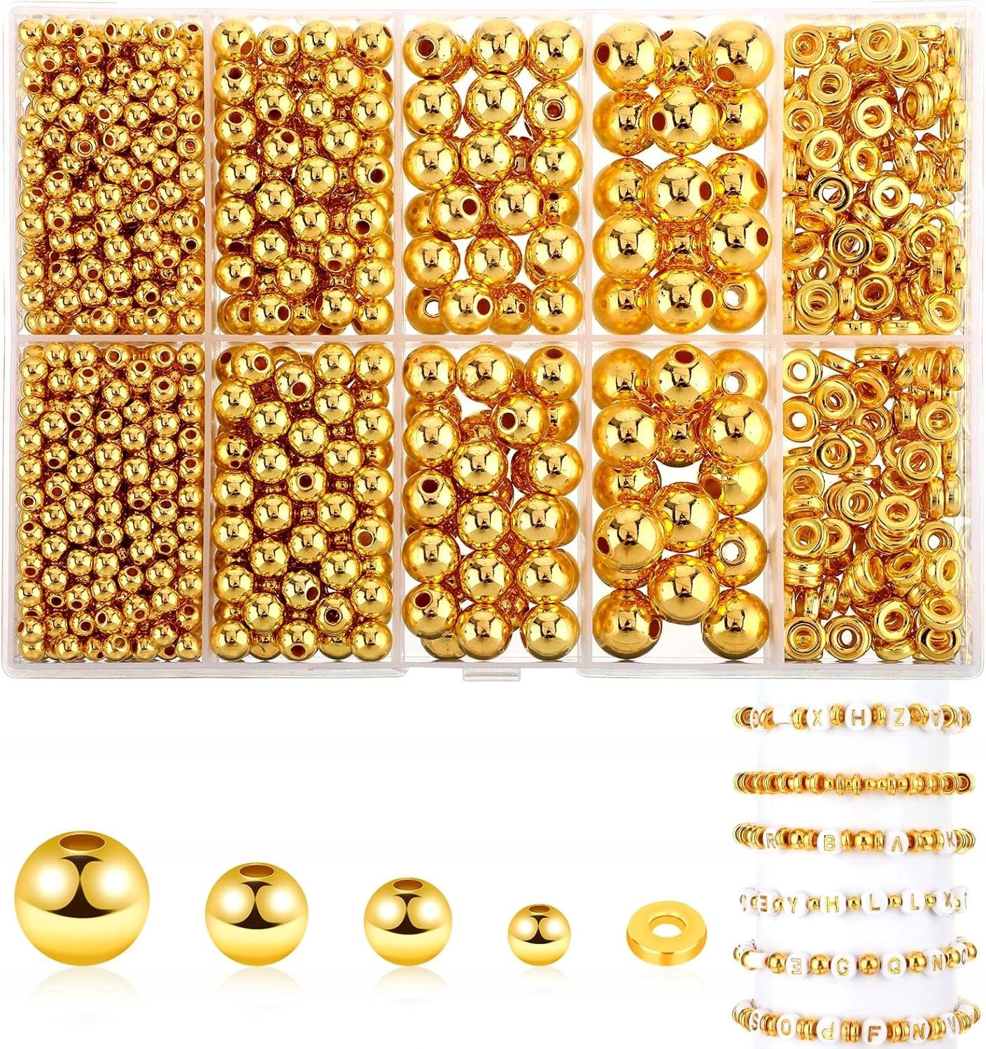 Gouden Kralen Set 1250 Stuks voor Sieraden Maken - DIY