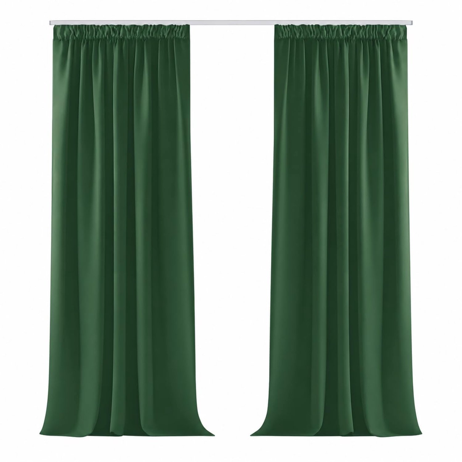 Famanu Verduisterend gordijn met dubbele plooi en staafopening, set van 2, 240 x 140 cm (hoogte x breedte wit