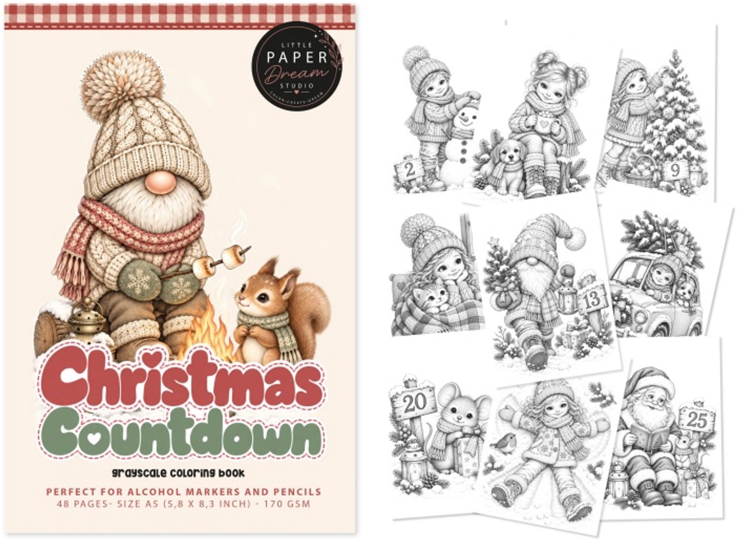 Kleurboek christmas countdown
