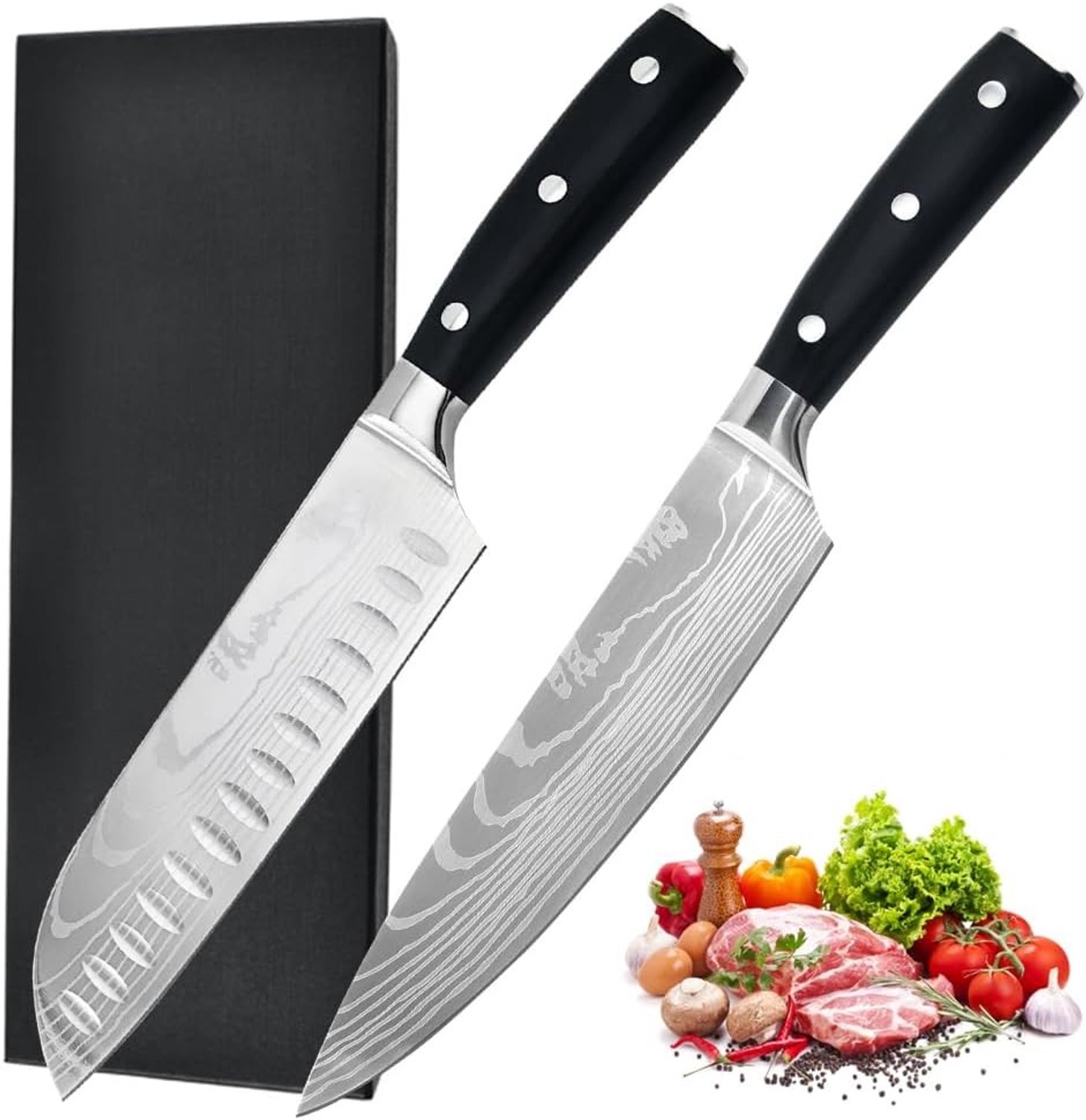 Santoku-mes - Kleur 02 - 17 cm - Hoogwaardig 5Cr15Mov-staal - Voor Koks en Hobbykoks