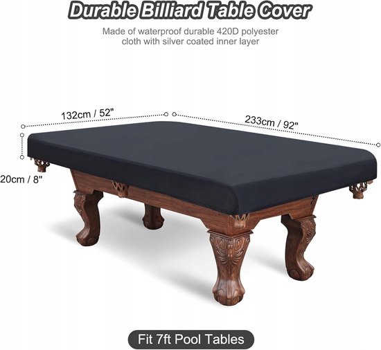 Waterdichte Polyester Tafelzeil voor Biljarttafel 233x132cm — afbeelding 5