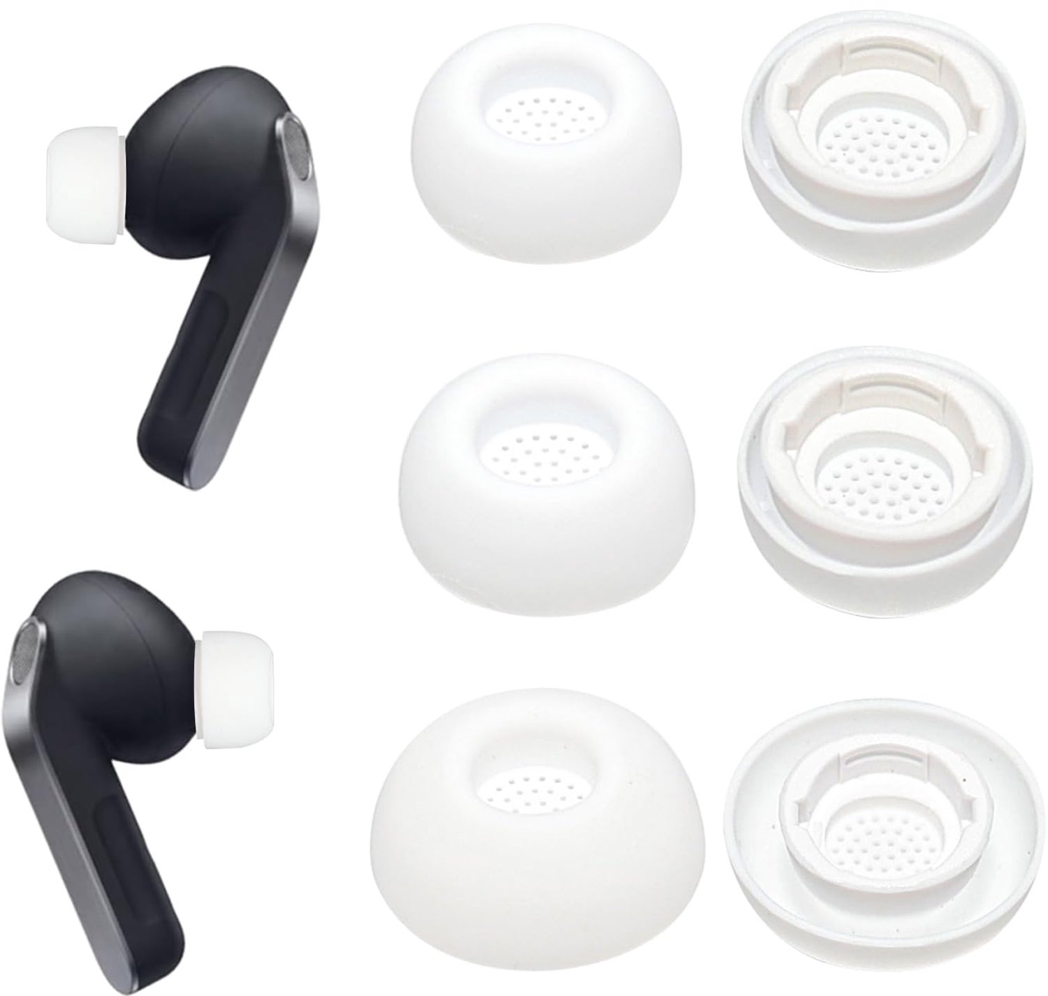 Adhiper 3 paar oordopjes voor Samsung Galaxy Buds4 Pro & Buds3 Pro, wit - ShopVlot