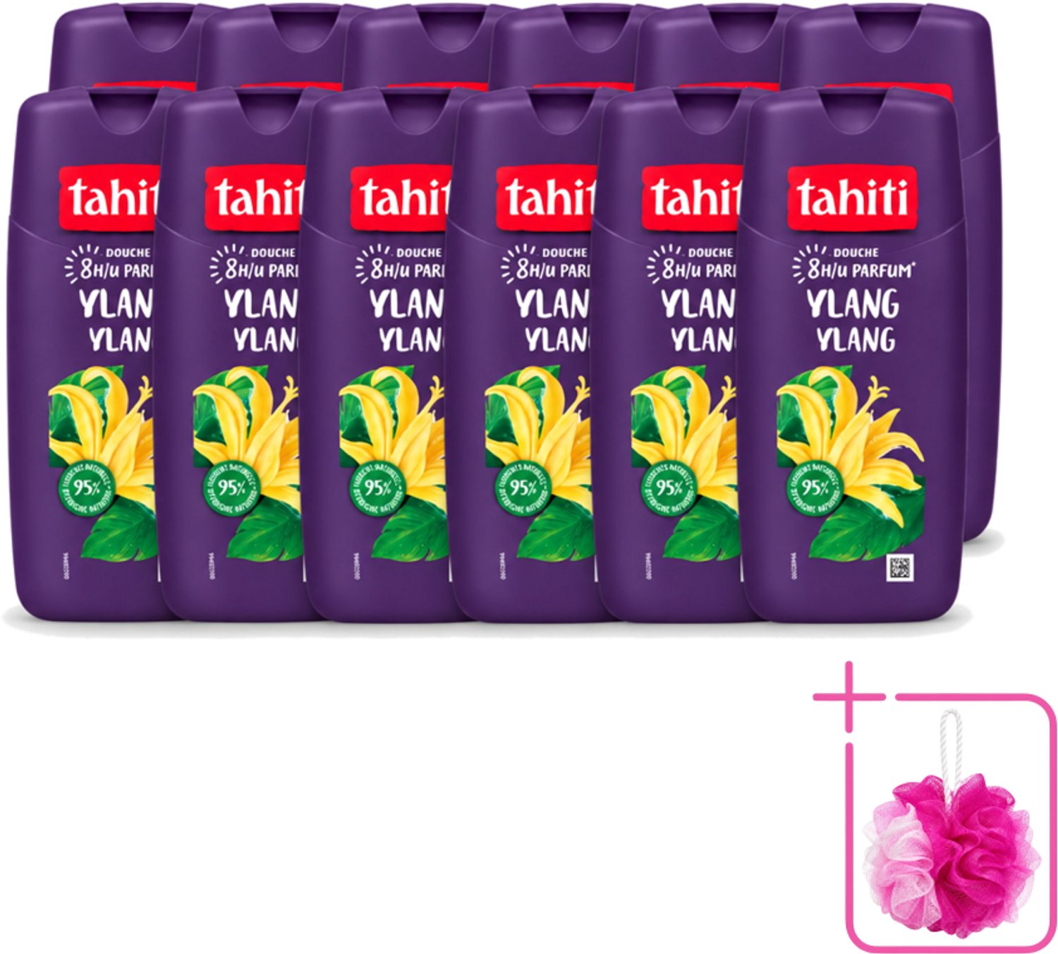 12 x Tahiti – Douchegel – Ylang Ylang - 315 ml - Bulkverpakking - Douchegel tahiti - Douchemop - Ylang ylang douchegel