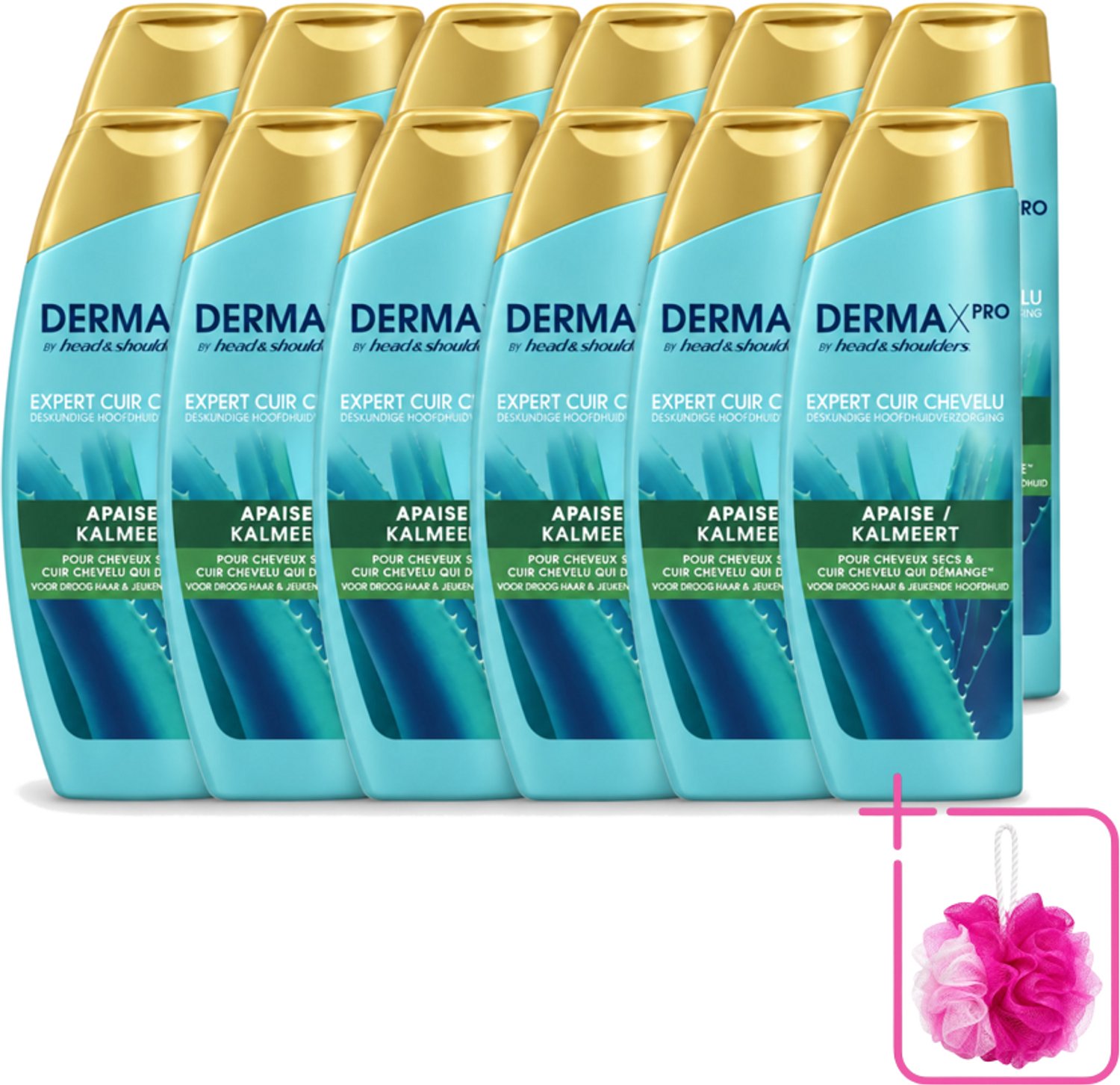 12 x Head & Shoulders - DermaX Pro - Anti-Roos Shampoo - Kalmeert - 470 ml - Bulkverpakking - Anti-roos shampoo - Douchemop - Droge hoofdhuid
