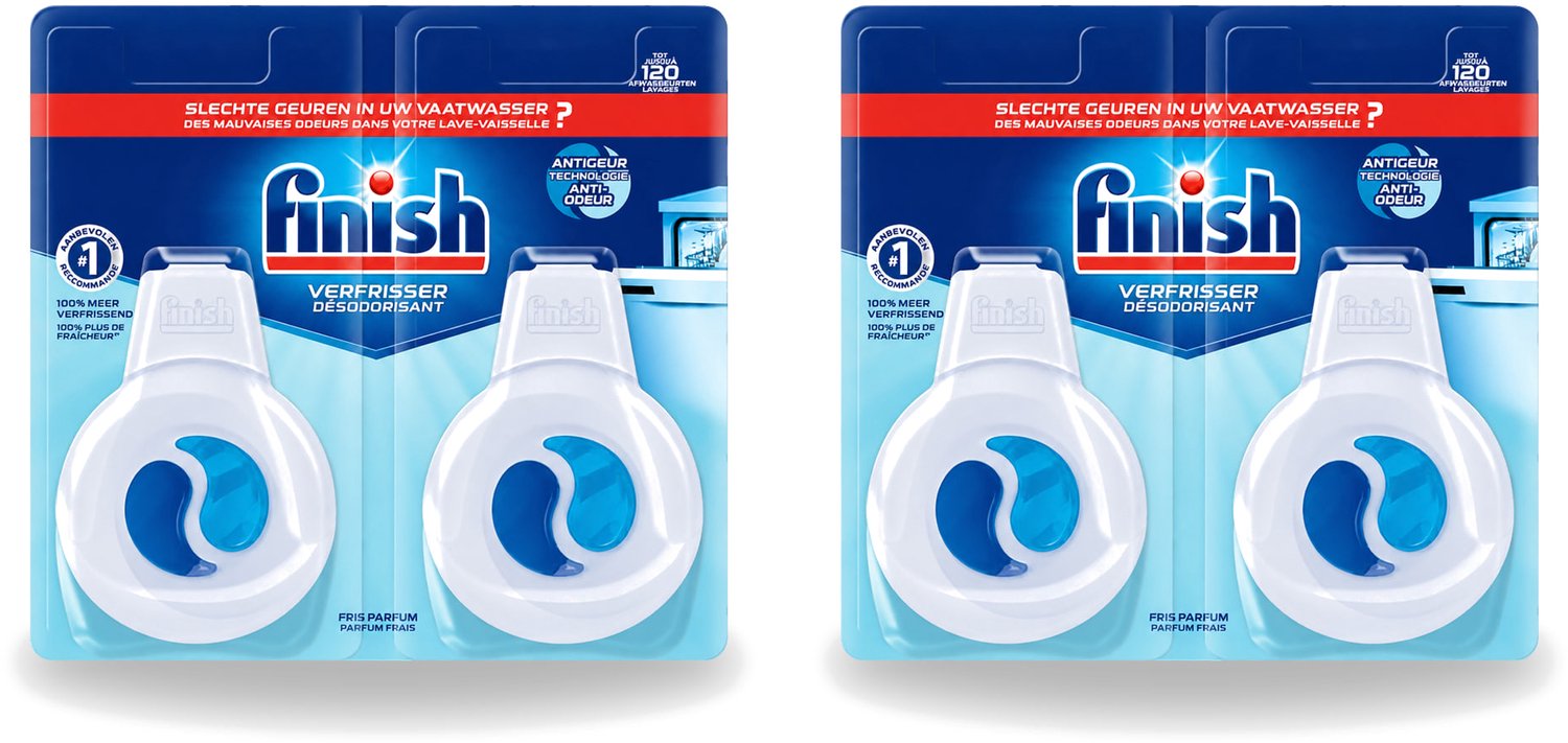 2 x Finish Deo Odorstop - Vaatwasverfrisser - Fris Parfum - Anti-geur - Tot 120 Afwasbeurten - Voordeelverpakking - 2 stuks