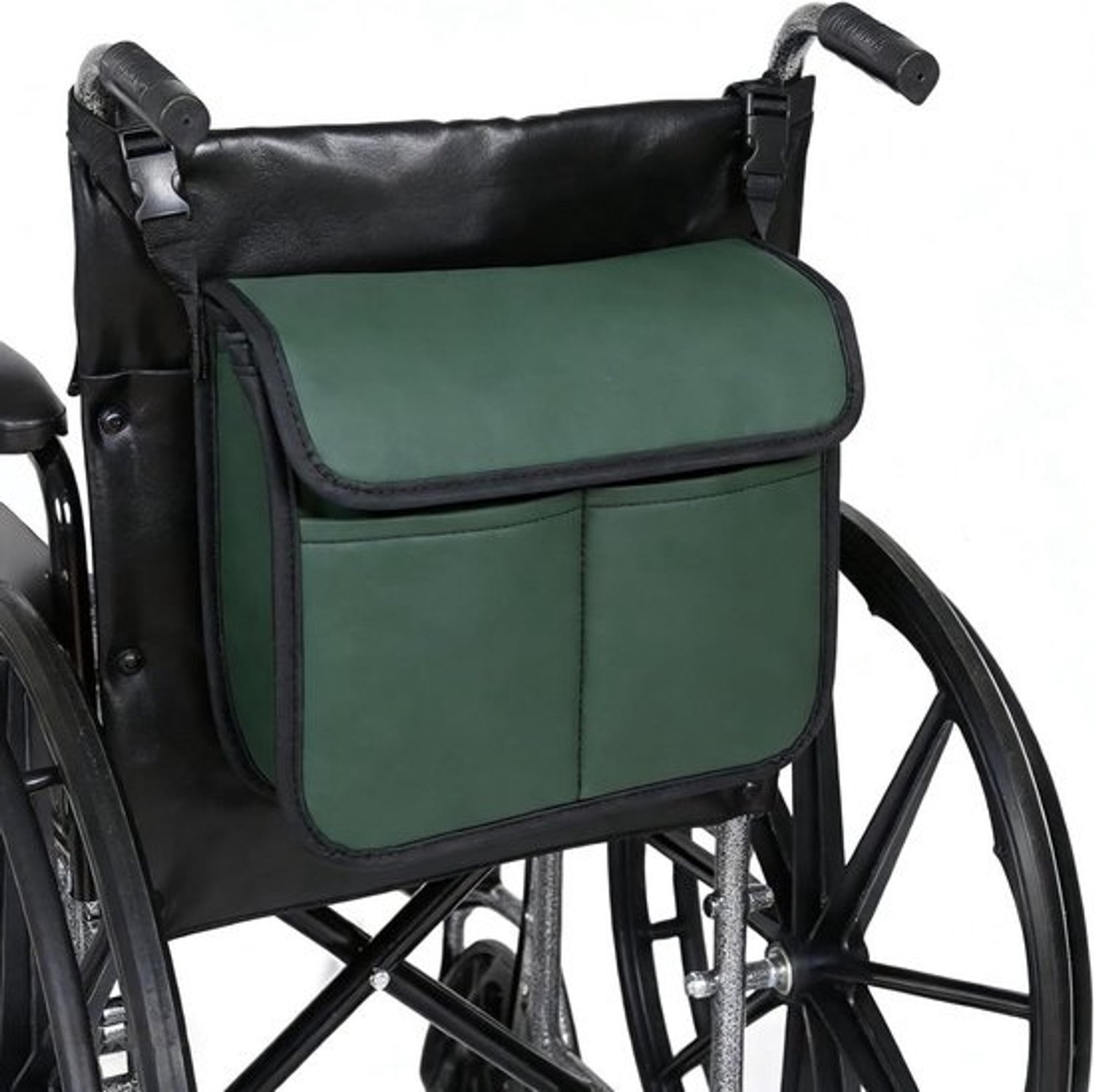 Rolstoeltas - Scootmobiel tas - Spullen opbergen - Waterdicht PU-leer - 33 x 22 x 11 cm - Groen