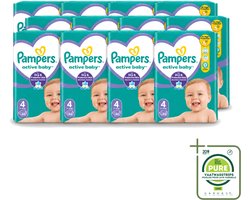12 x Pampers – Luiers – Active Baby Maat 4 – 46 Luiers - Grootverpakking - Vaatwasstrips - Baby Luier - Baby Droog - Baby Luchtdoorlatend - Baby Comfort - Baby Nacht