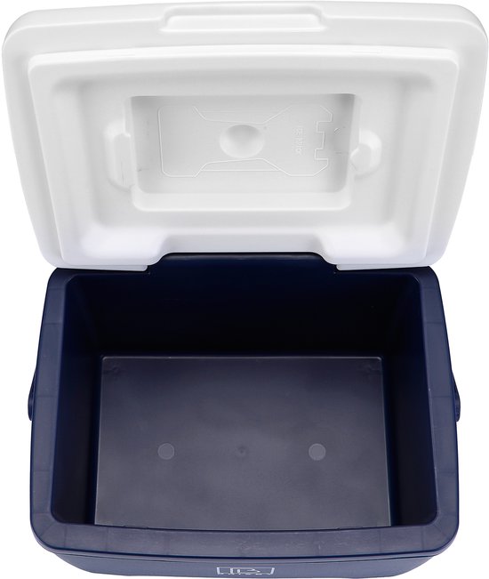 Brisby Koelbox - Frigobox - 8L - Blauw - Tot maximaal 40 uur isolatie - Incl. 2 dikke koelelementen van 450ml - Met koelelementen vergrendeld in deksel en Brisby 500ml Zwarte Dubbelwandige Thermosfles van Brisby — afbeelding 3