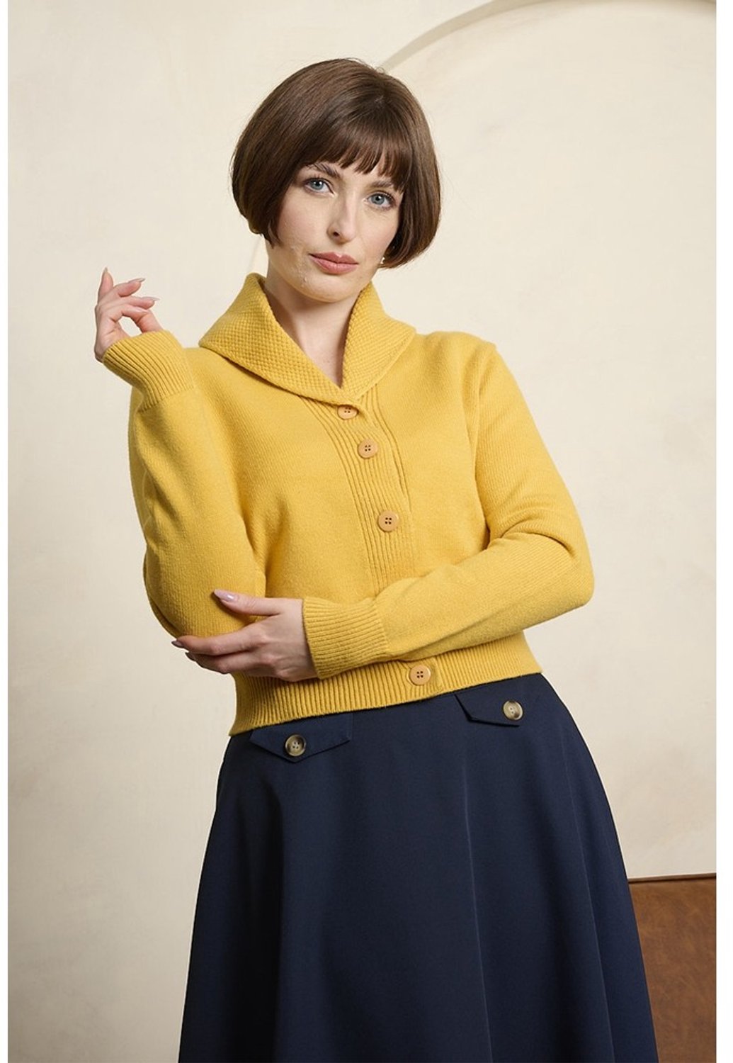 Banned - Violet Cardigan - M - Geel