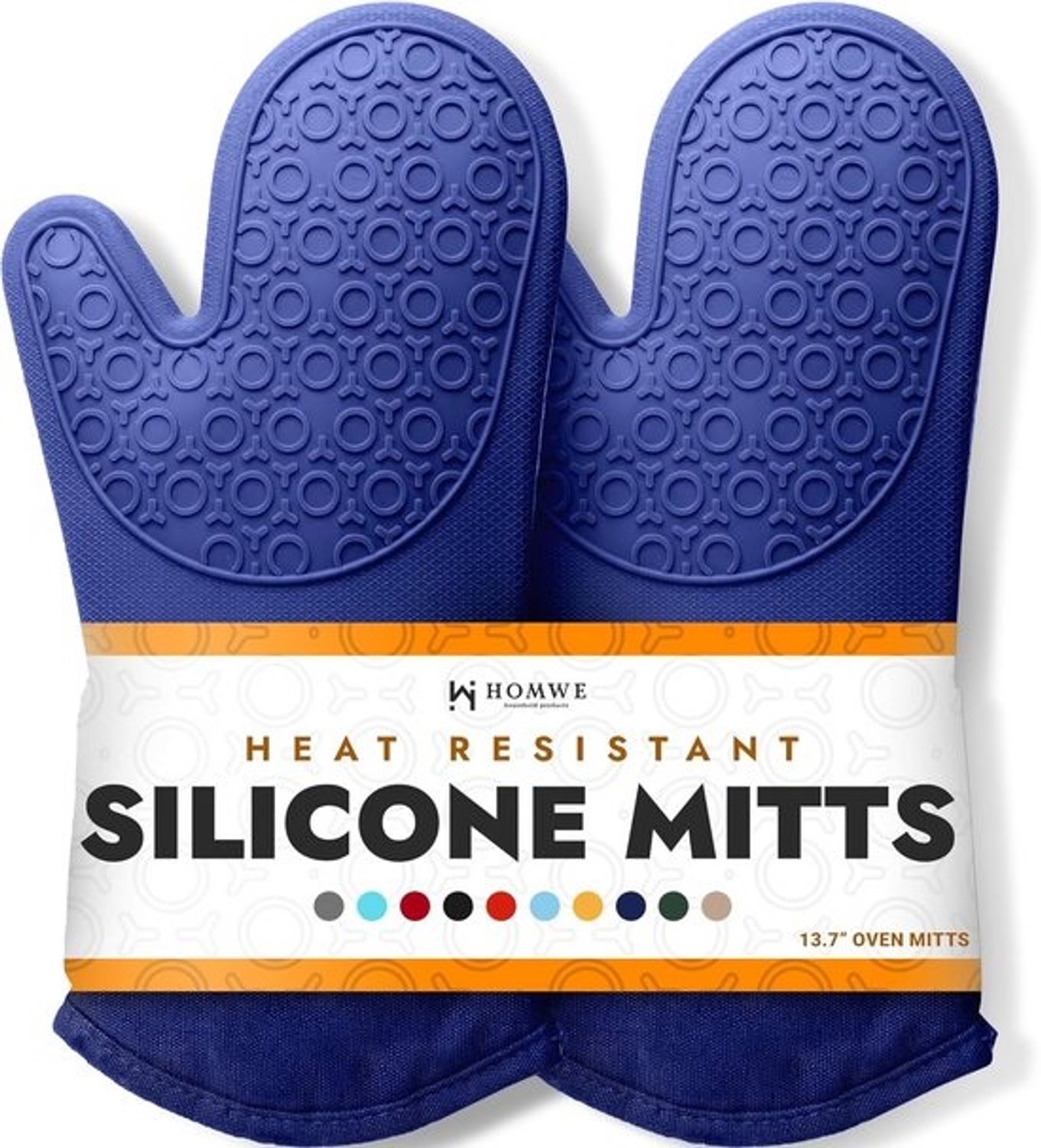 Ovenwanten - Keukenwanten Hittebestendig - Koken en Grillen - Antislip Grip - 35 cm - Blauw