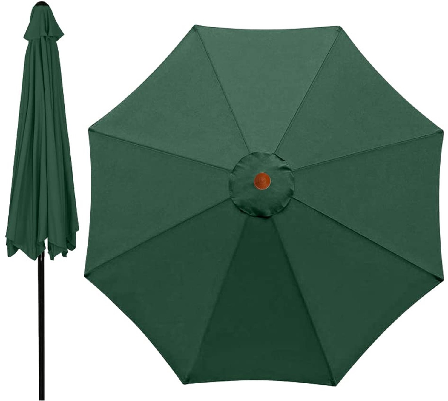 Famanu Vervangende hoes voor parasol met 300 cm diameter en 8 ribben, waterdicht en UV-bescherming, ideaal voor buitengebruik en als afdekking voor tuinmeubelen wit