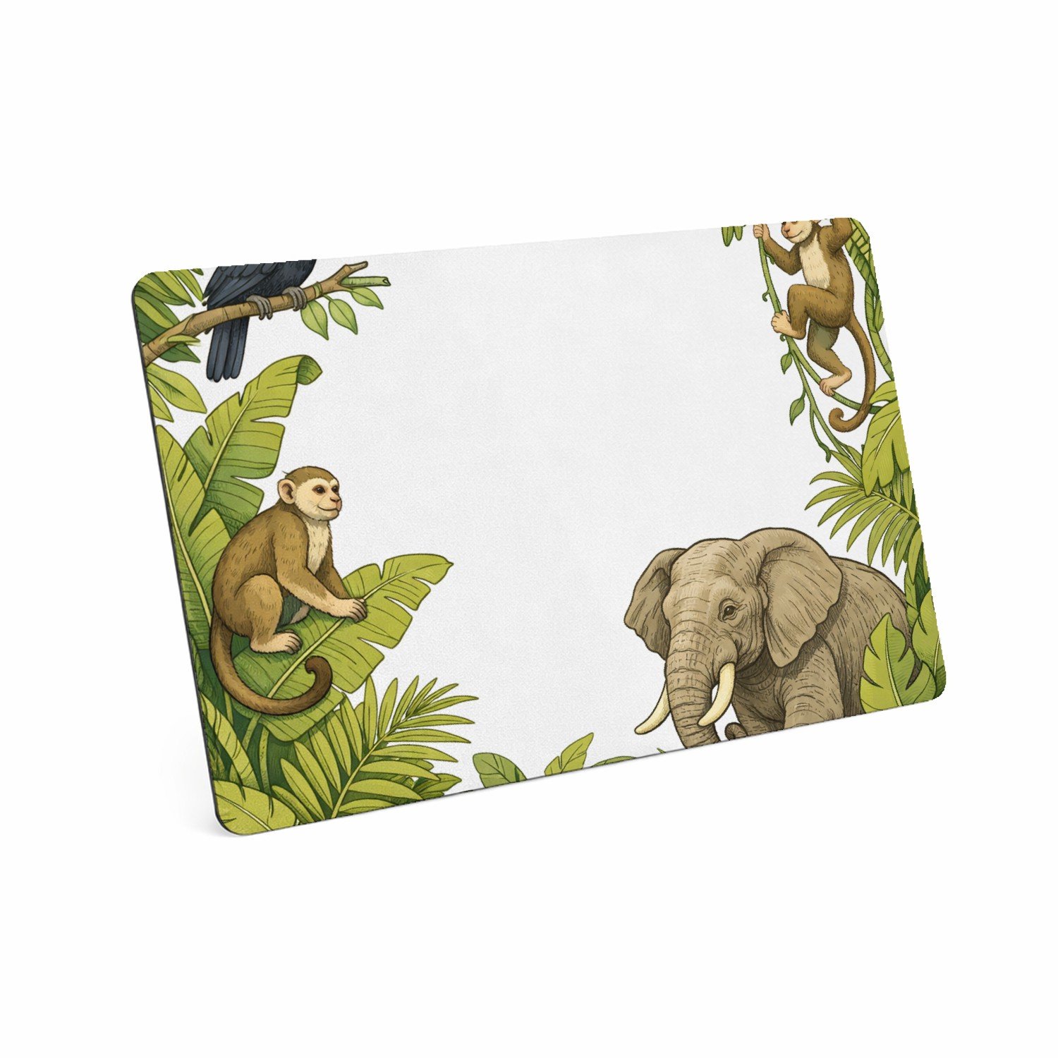 Mr Cadeautjes MDF magnetische fotolijst 28 x 19 - design Savanne-rand met grote rust in het midden | cadeau Wit