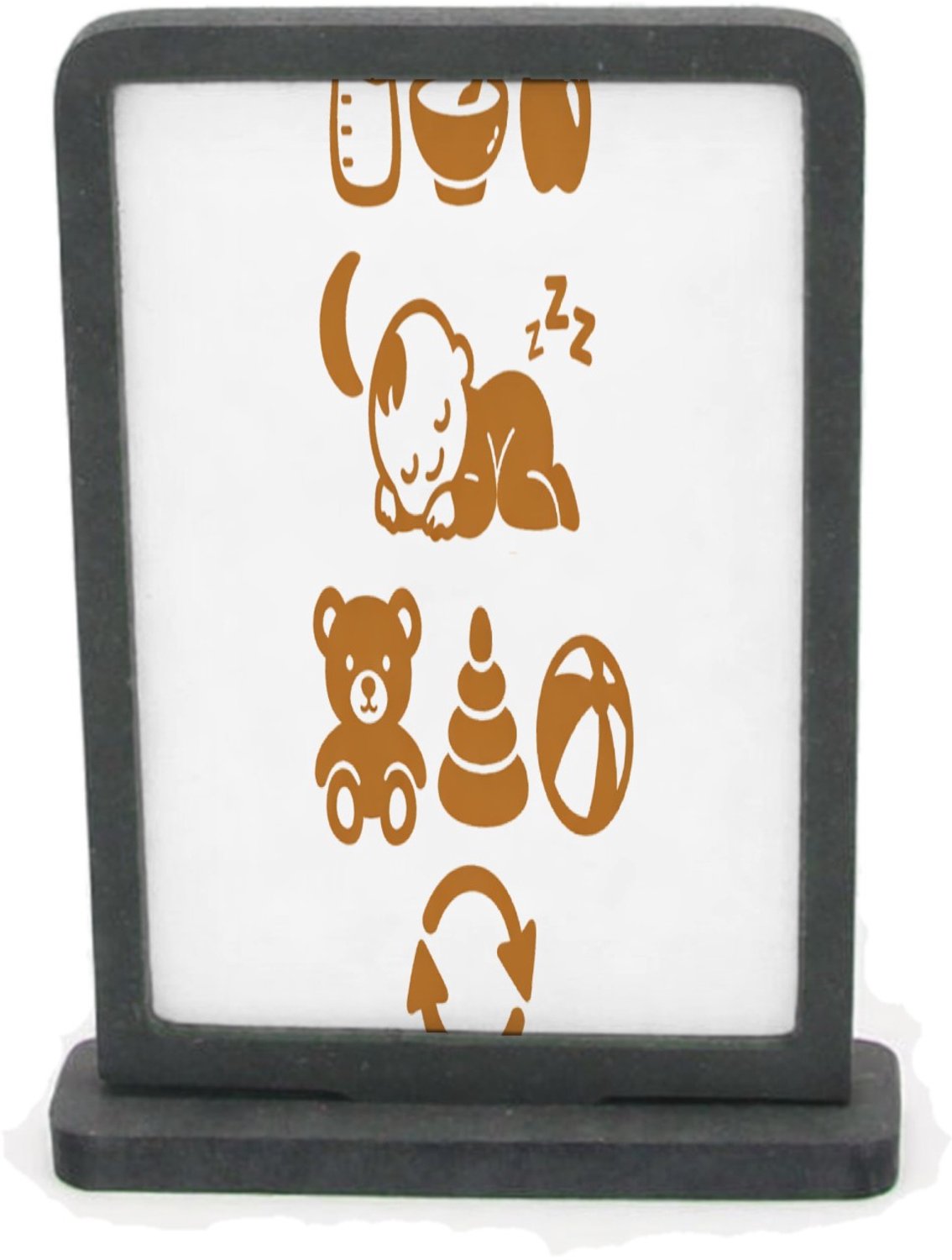 Mr Cadeautjes Houten fotolijst rechthoek met MDF inleg - design Een vergelijkbare ritmegrap met een andere dagindeling en ee | cadeau Wit