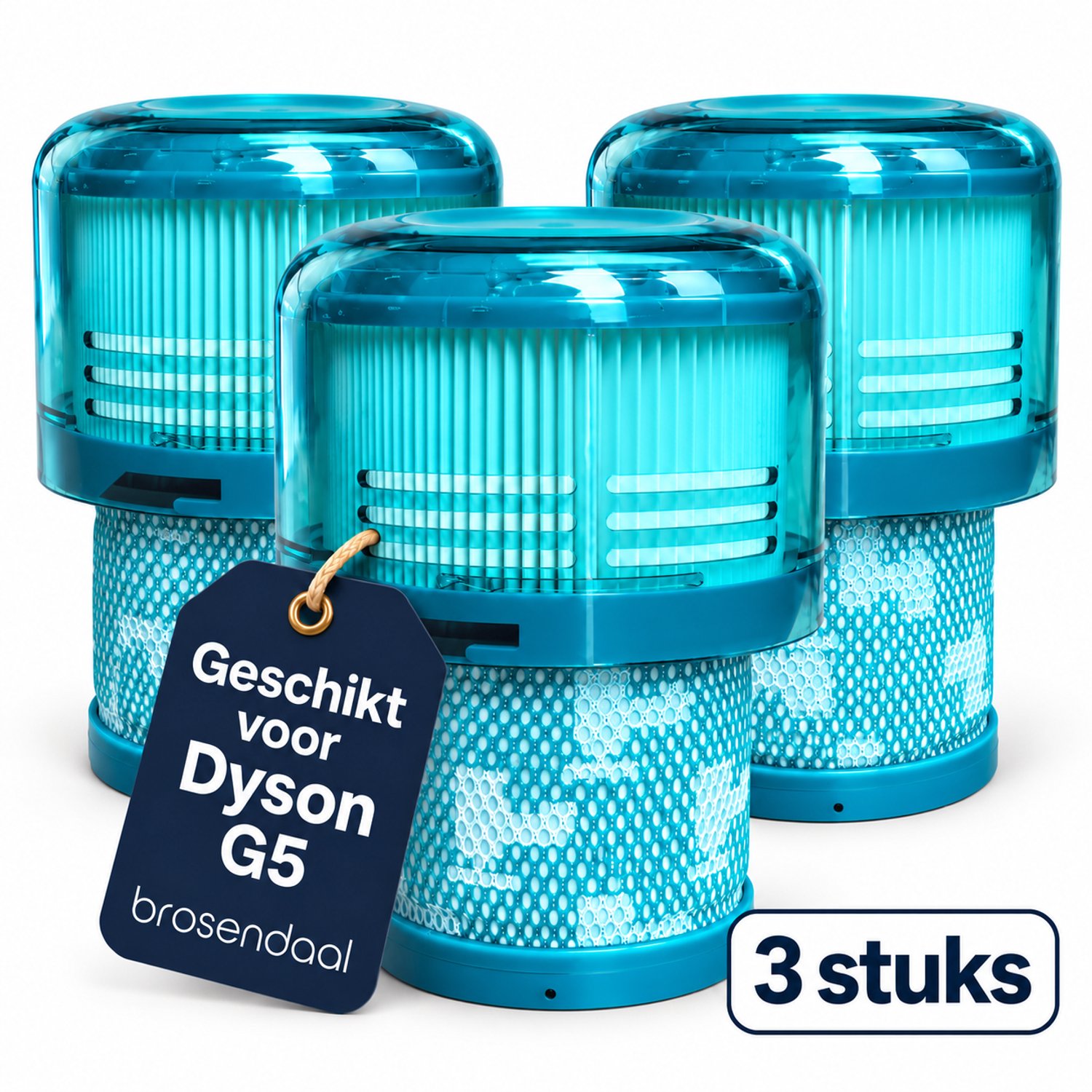 Brosendaal Filter geschikt voor Dyson Gen5 - G5 Dyson filter - SV23 - Wasbaar en Herbruikbaar - 3 stuks