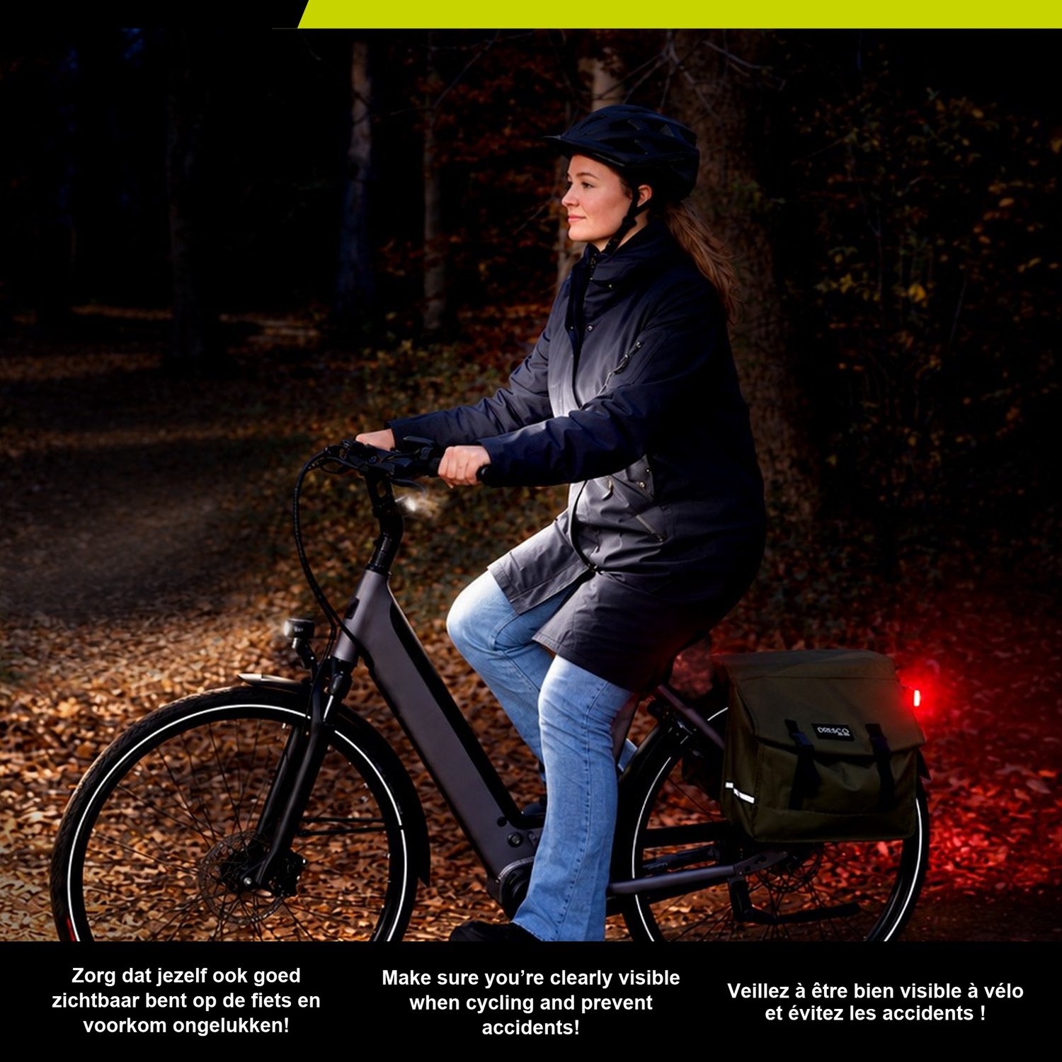 Dresco Fietsverlichting Tour - Fietslamp - LED Koplamp Chroom – foto 5