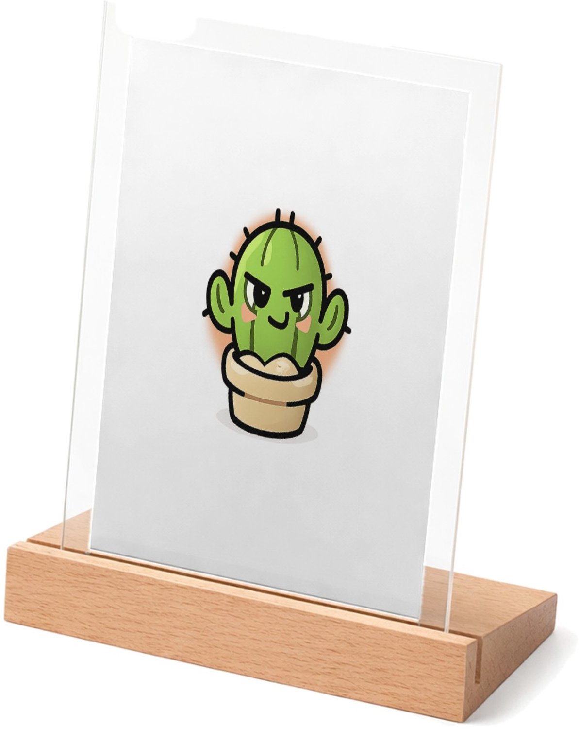 Mr Cadeautjes Glasframe met vaste tekst - design Een compact dierenstatement met een andere speelse attitude | cadeau Wit