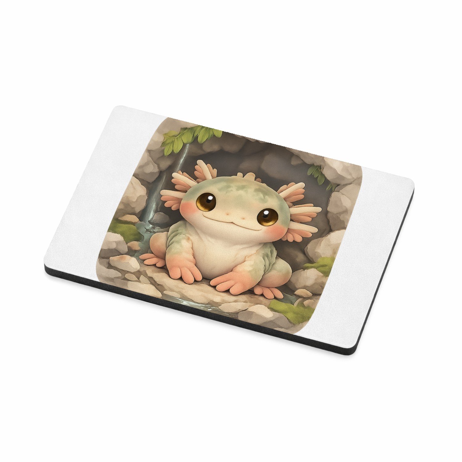 Mr Cadeautjes MDF magnetische fotolijst 7,5 x 5 - design Een compact, schattig portret van een mini-forest creature i | cadeau Wit