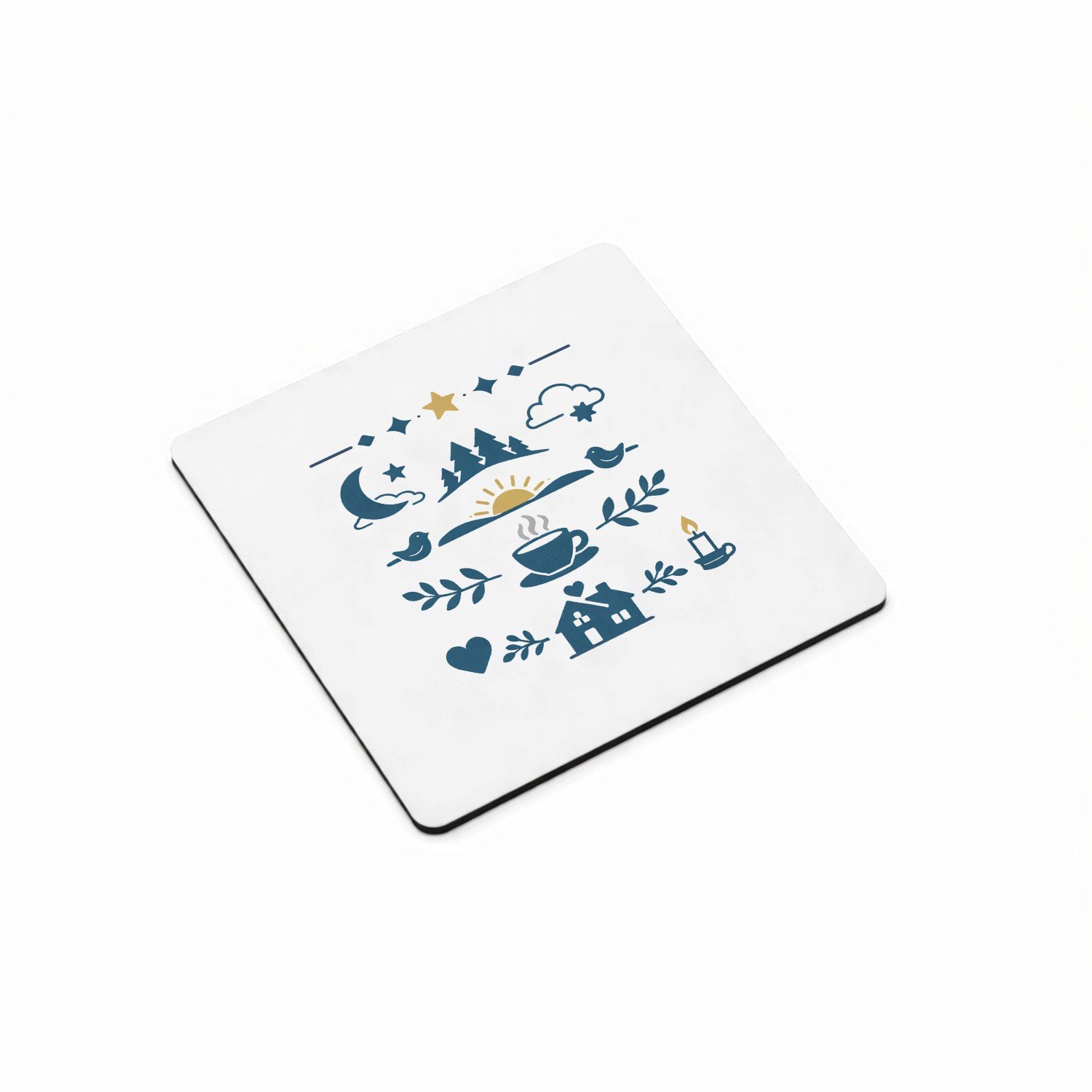 Mr Cadeautjes MDF magnetische fotolijst vierkant 9,5 - design Een onderscheidende waarderingsprint voor een ouderfiguur me | cadeau Wit