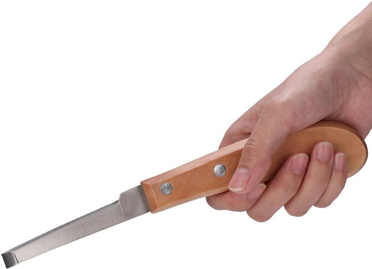 Gereedschap Mesvorm Hoefbekapmes, Hoef Recht Koolstofstaal Gereedschap Gebruiksvoorwerp voor Bestekmes Hoefbekapper Hoefbekapsnijder (rechte linkerhand)