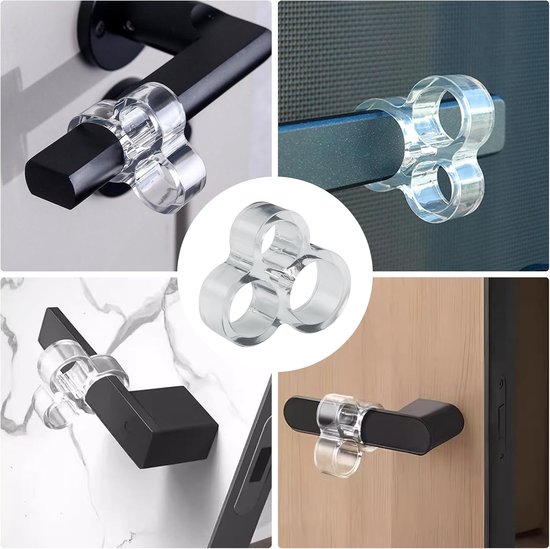 Stoppers klinkbuffer siliconen deurklinkbescherming, zeer elastische deurklinkstopper voor wandbescherming, stille deurklinkstopper zonder boren voor kamerdeuren — afbeelding 4
