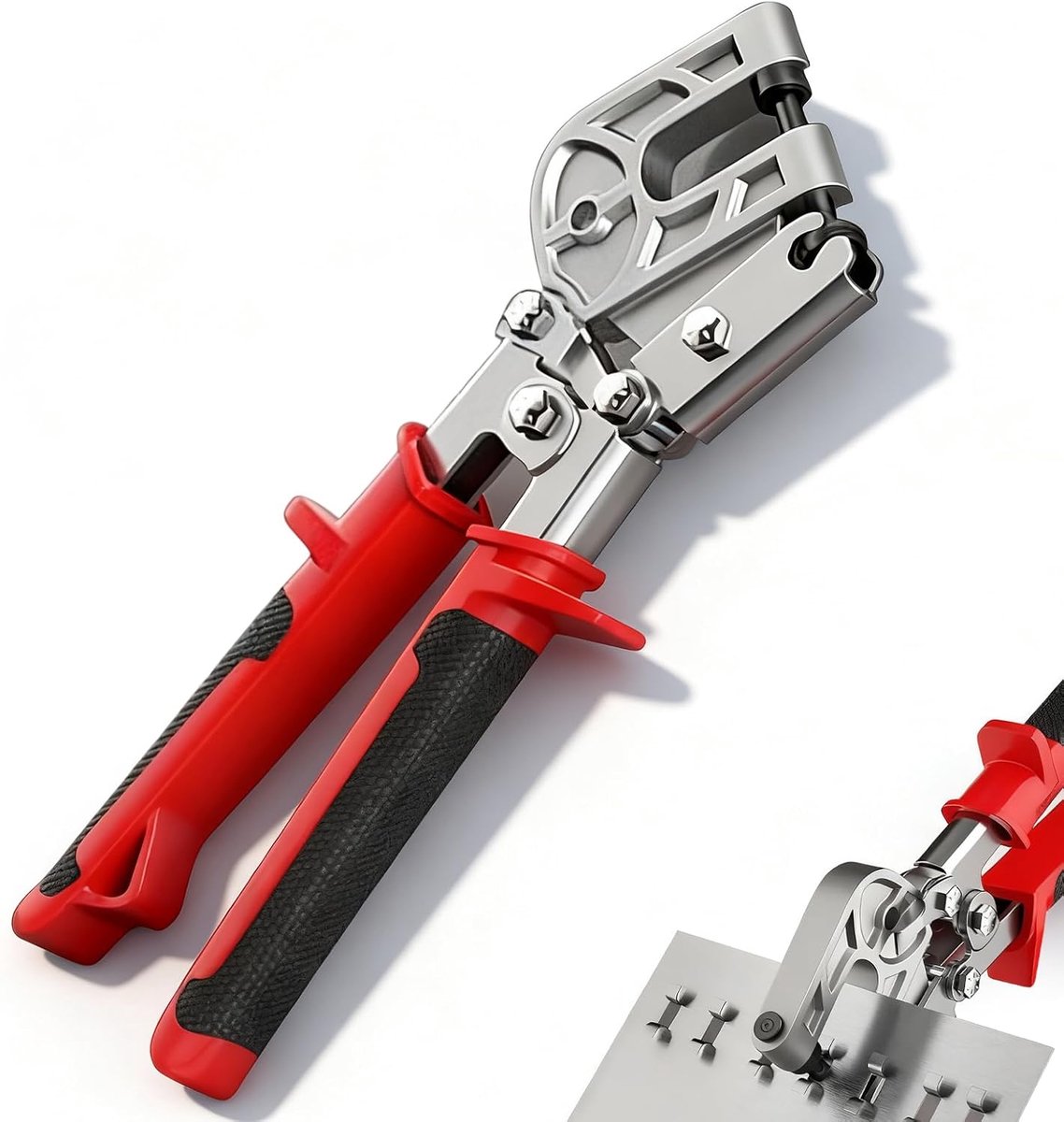 Profielverbindingstang, krimptang voor stalen bouten, 0,4 - 0,8 mm, hoge dikte, droogbouwgereedschap voor metalen profielen, gipsplaatwerk, decoratieprojecten